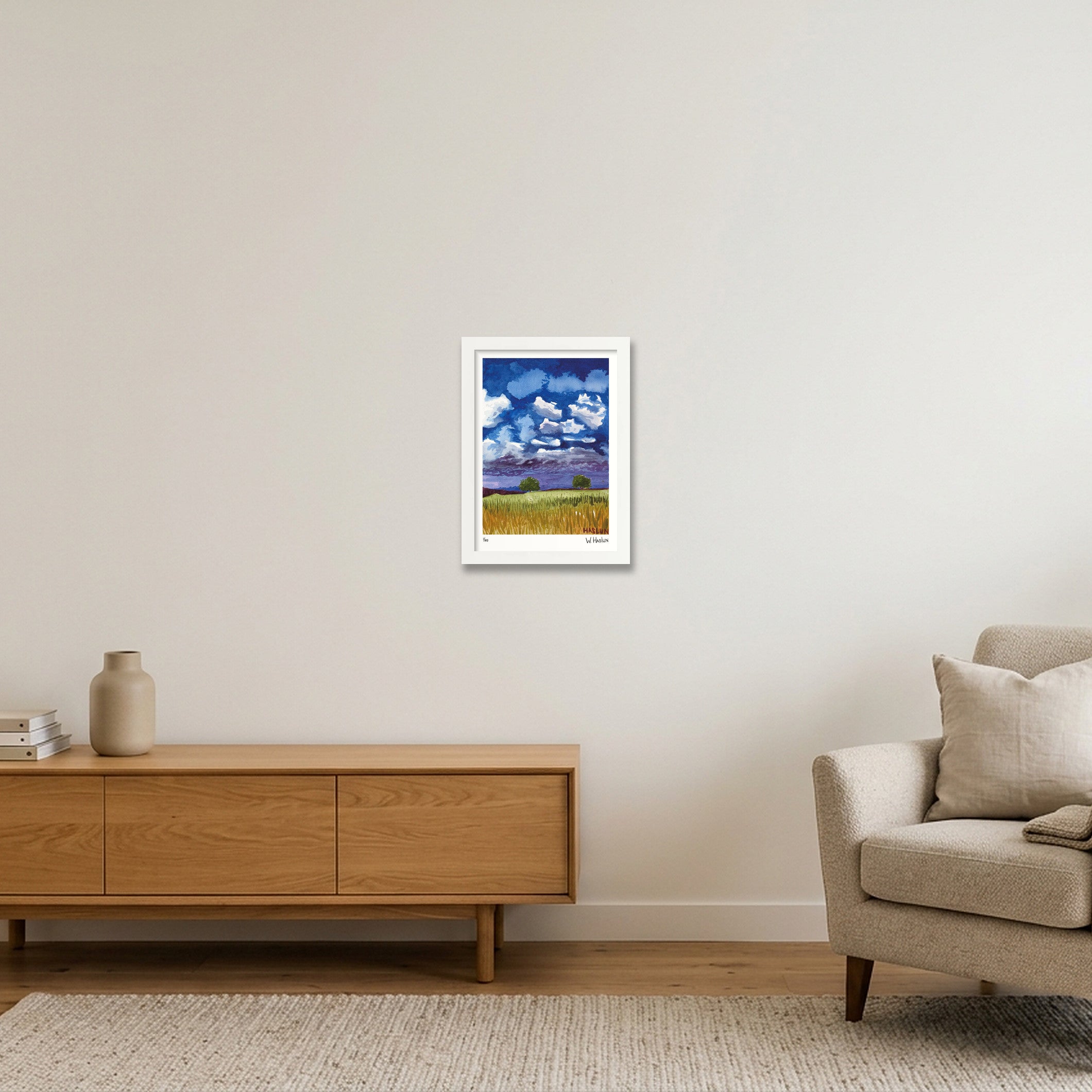 Summer Fields — A4 (21×30cm, 8×12") White Frame