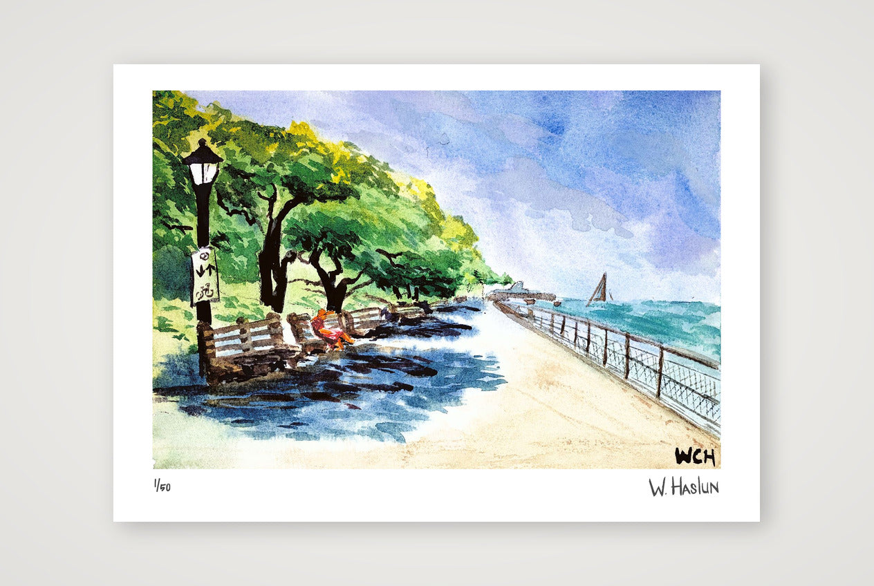 Riverside Park Read — A4 (30×21cm, 12×8") Print only