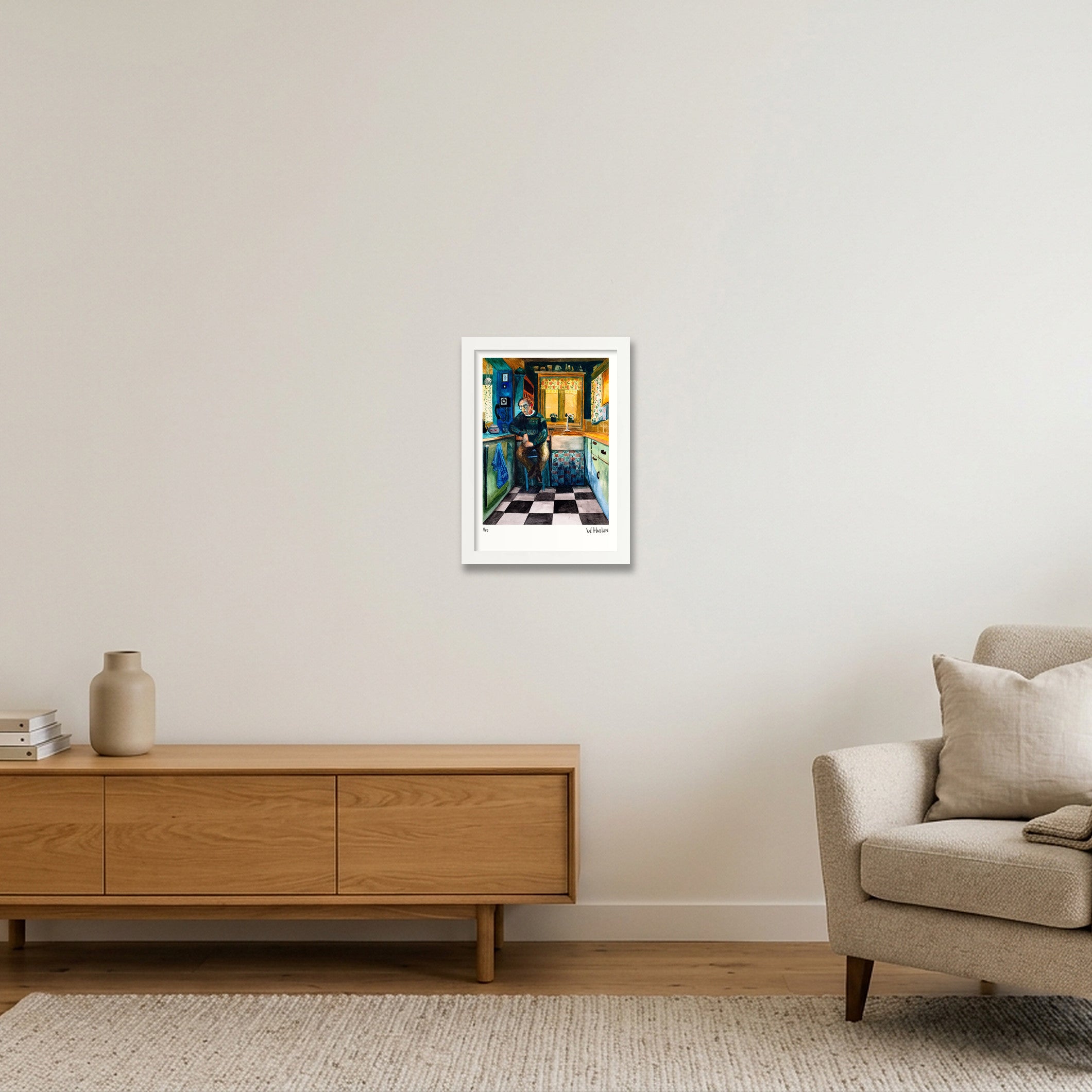 Kitchen Curtains — A4 (21×30cm, 8×12") White Frame