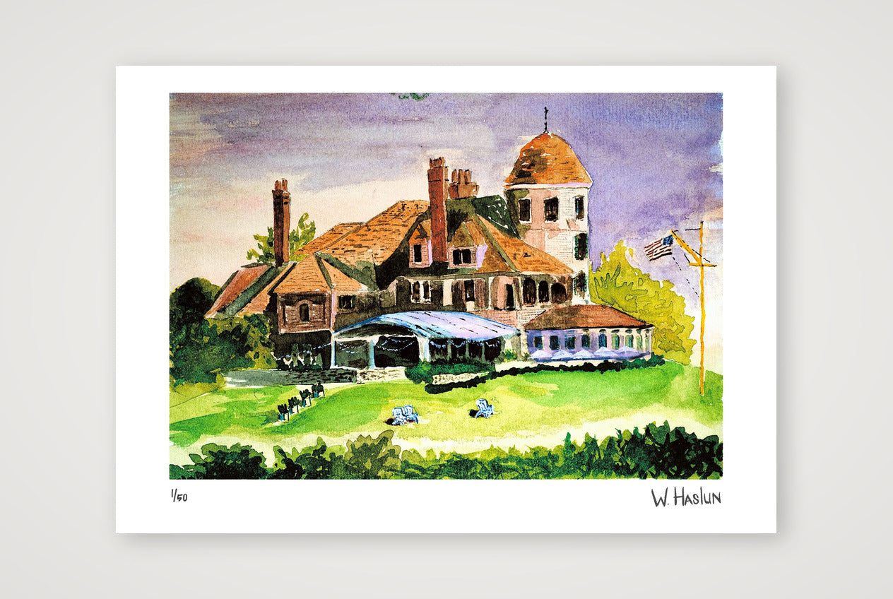 Sunset at Castle Hill Inn — A4 (30×21cm, 12×8") Print only