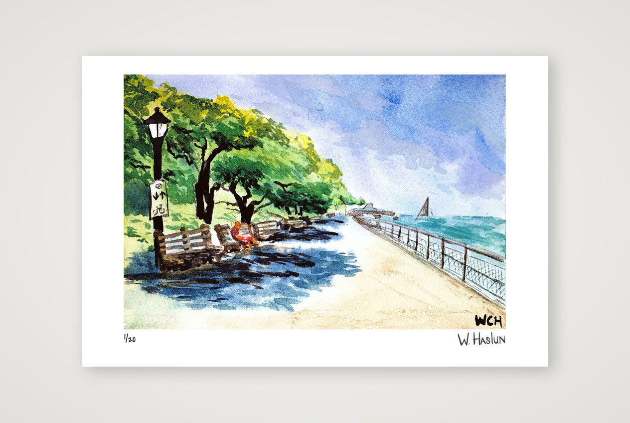 Riverside Park Read — 60×40cm, 24×16" Print only