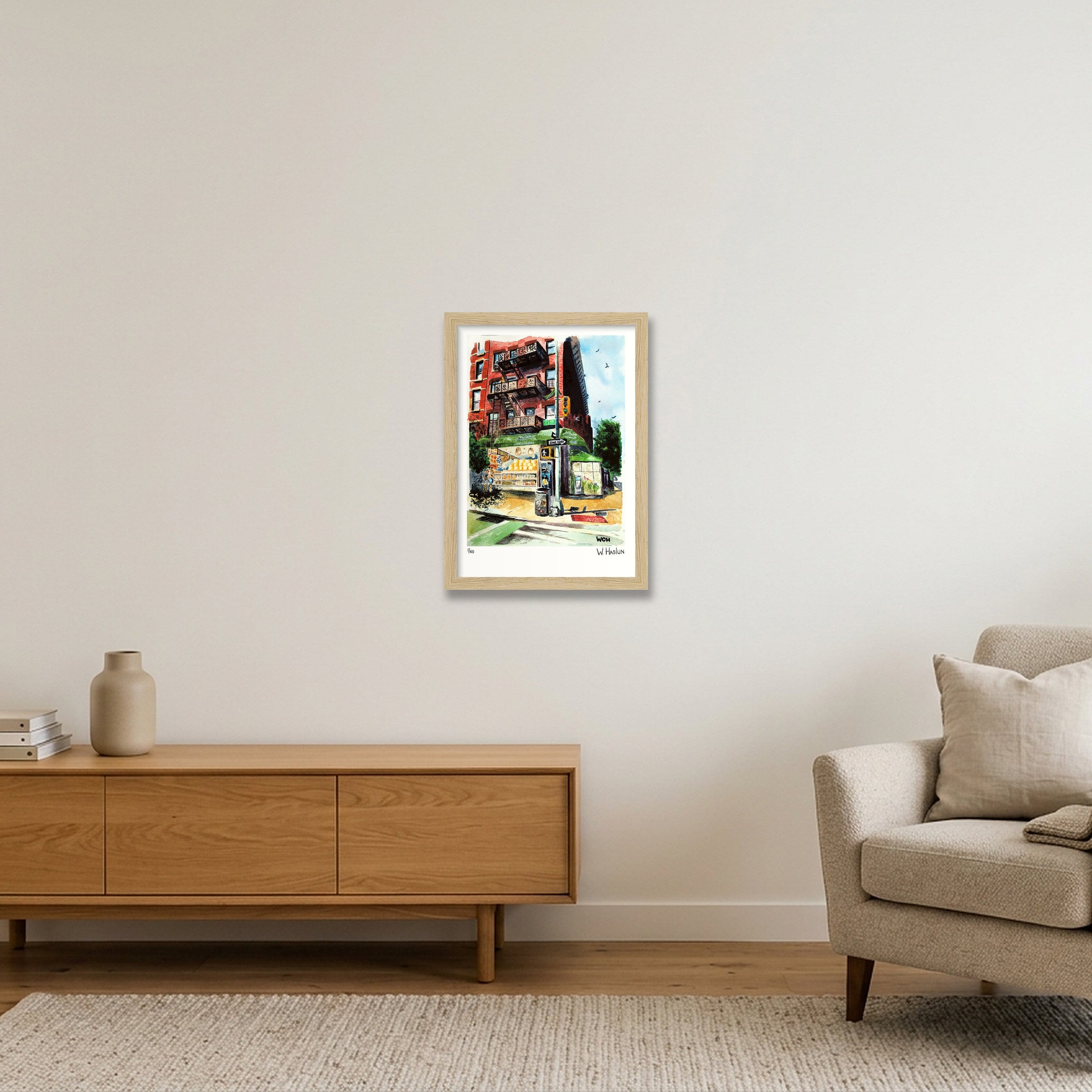 Milano Market — A4 (21×30cm, 8×12") Oak Frame