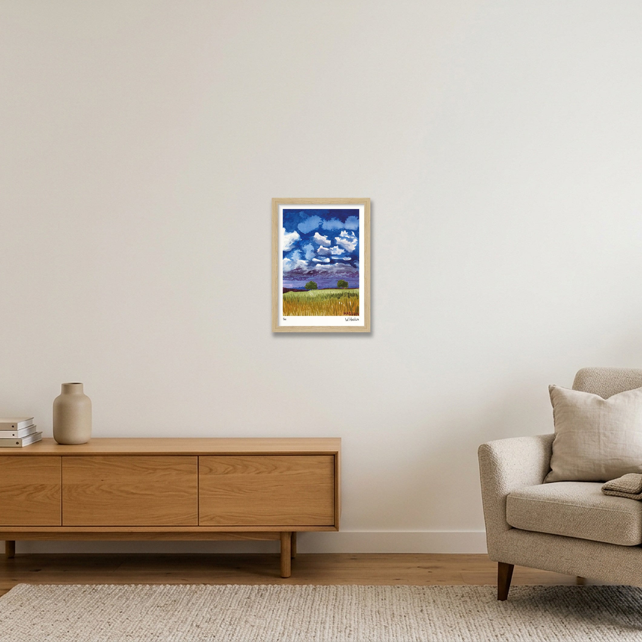 Summer Fields — A4 (21×30cm, 8×12") Oak Frame