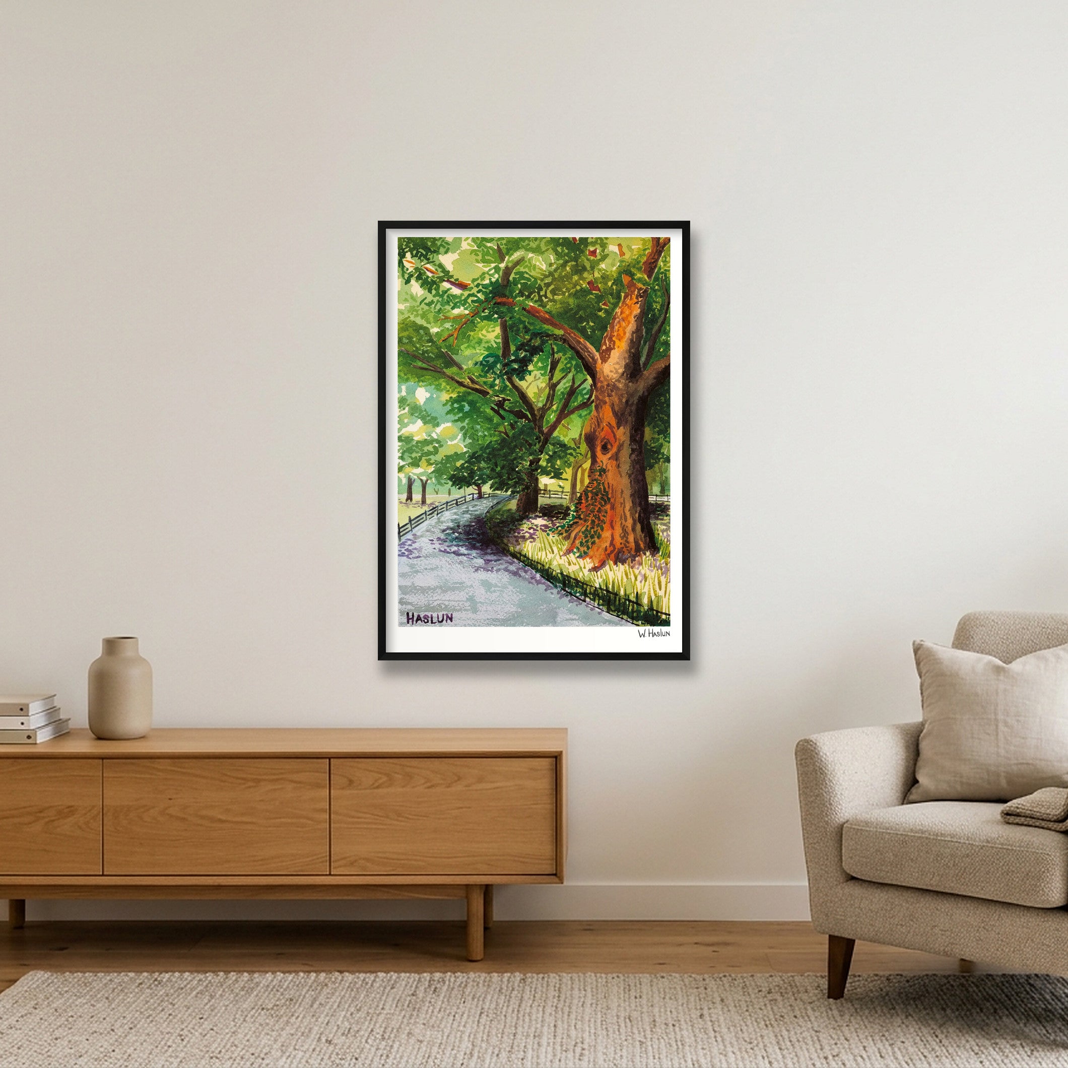 Central Park Tree Eye — 70×100cm, 28×39" Black Frame
