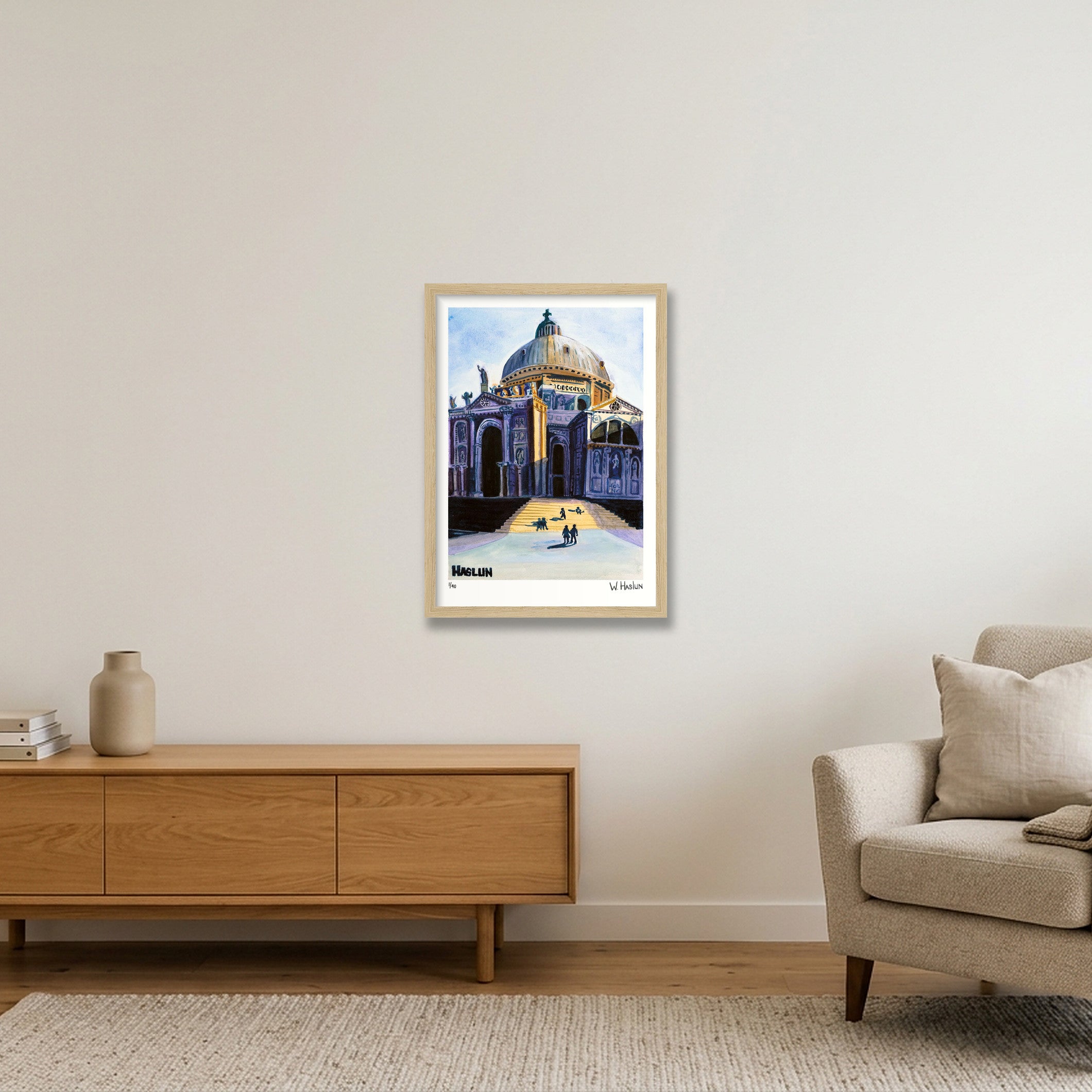 Santa Maria della Salute — A3 (30×42cm, 12×17") Oak Frame