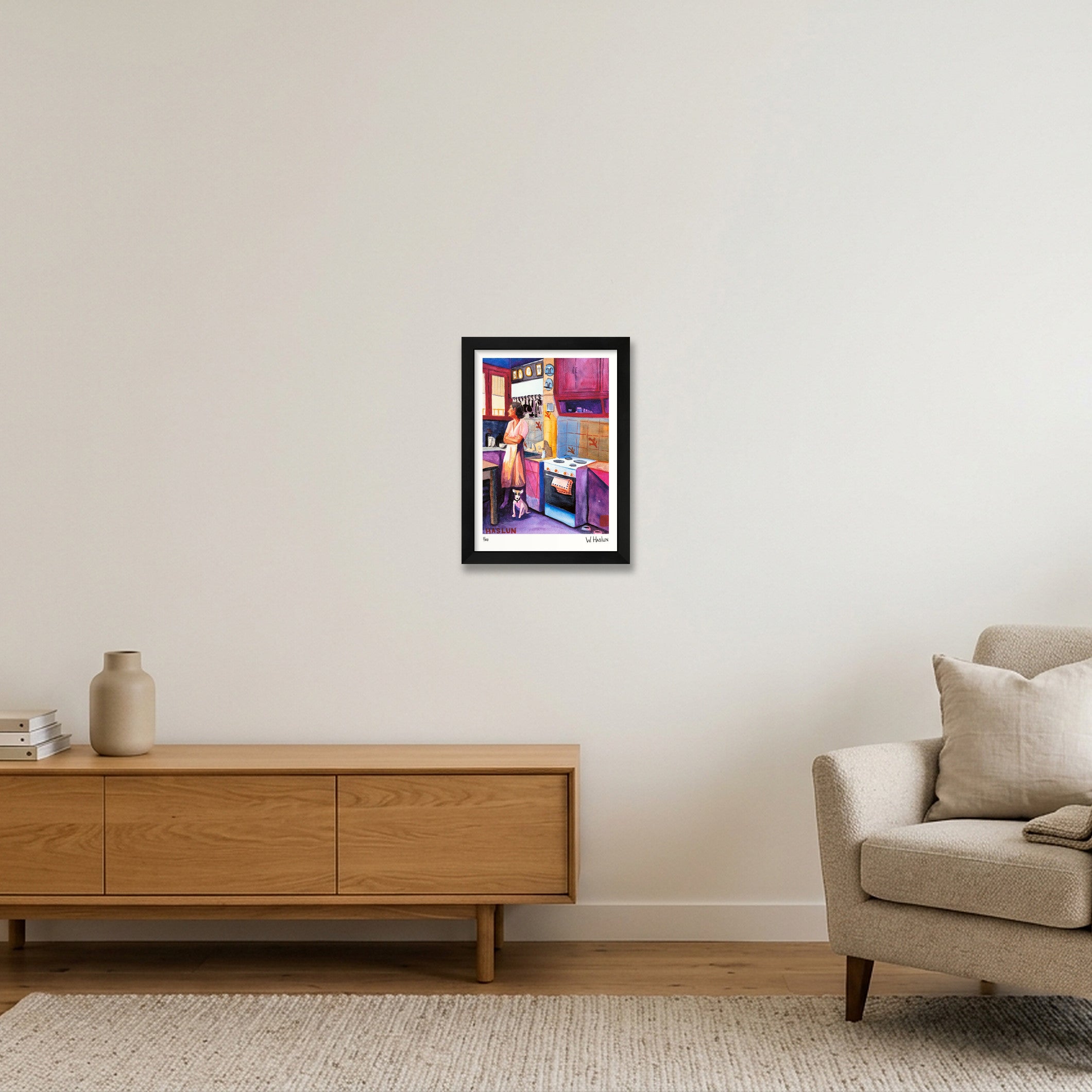 Late for Dinner — A4 (21×30cm, 8×12") Black Frame
