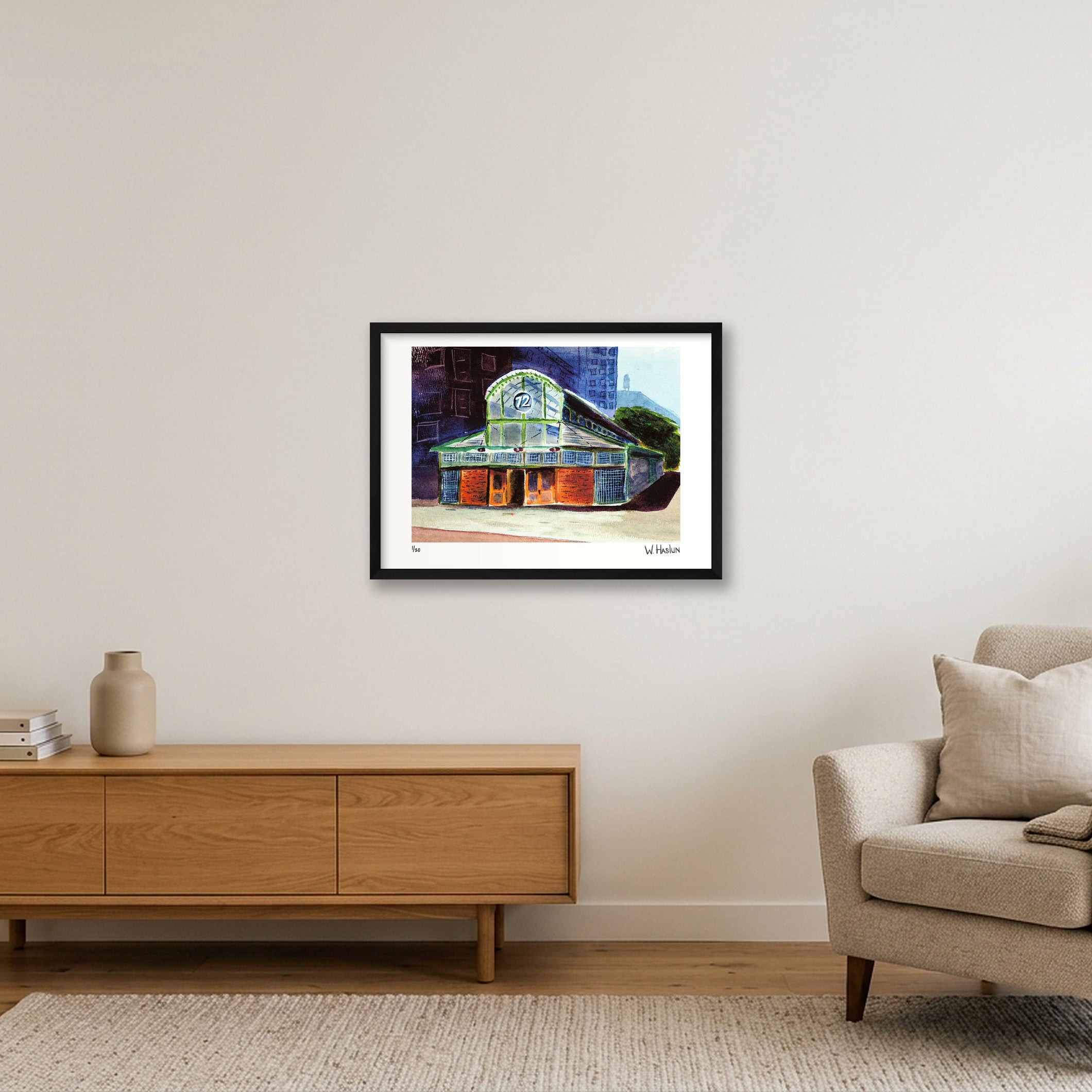 West 72nd Street Subway — 59×42cm, 23×17" Black Frame