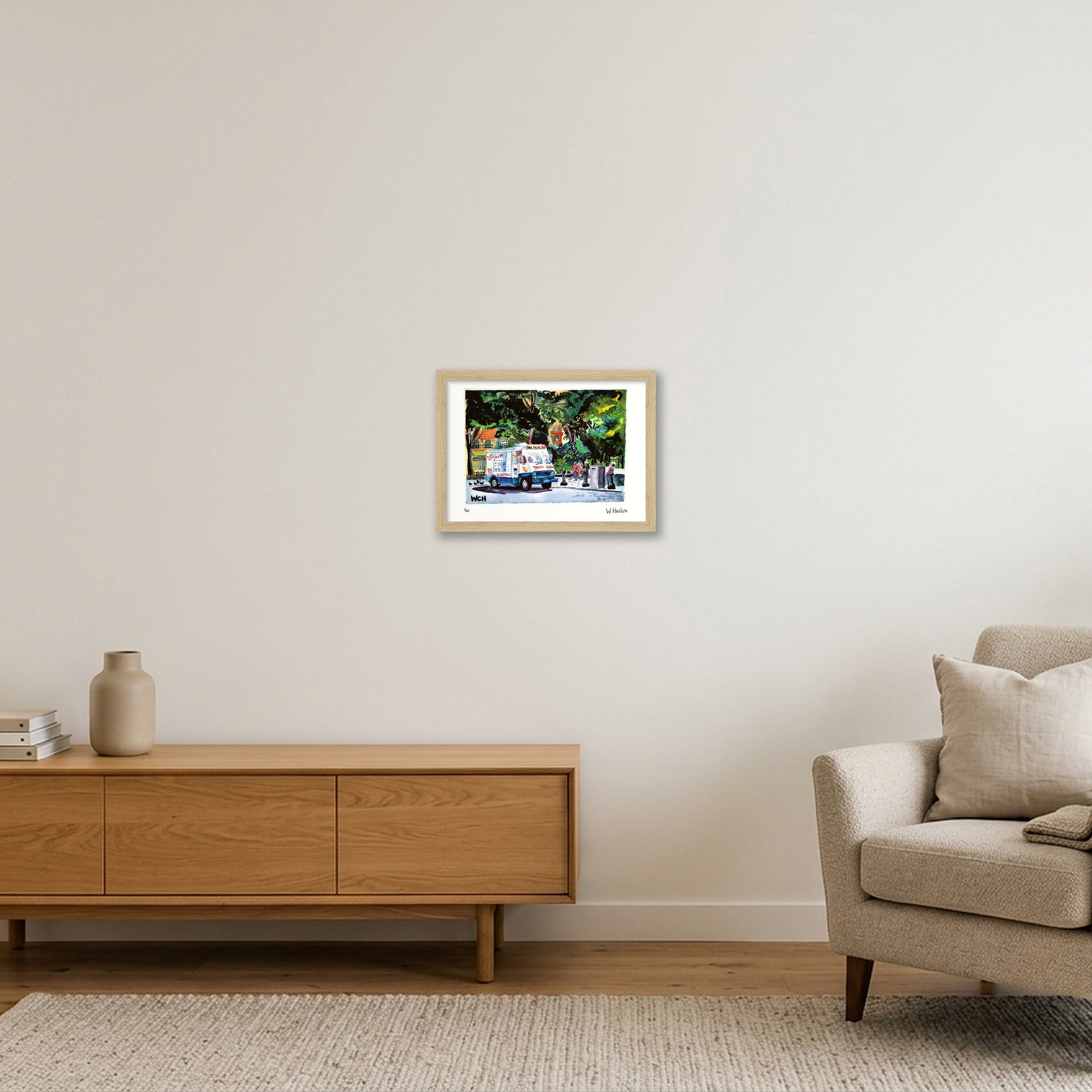 Mister Softee — A4 (30×21cm, 12×8") Oak Frame
