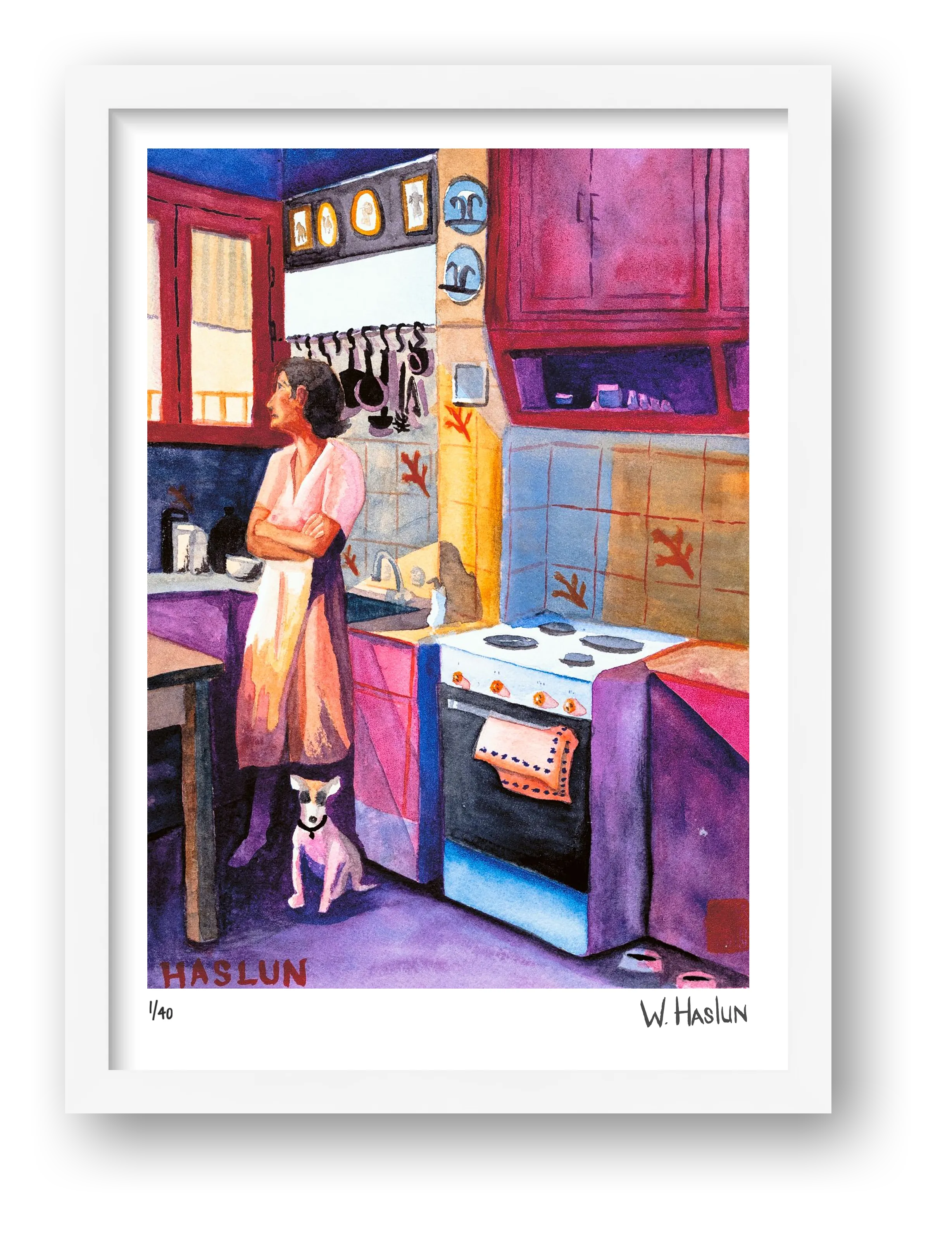 Late for Dinner — framed