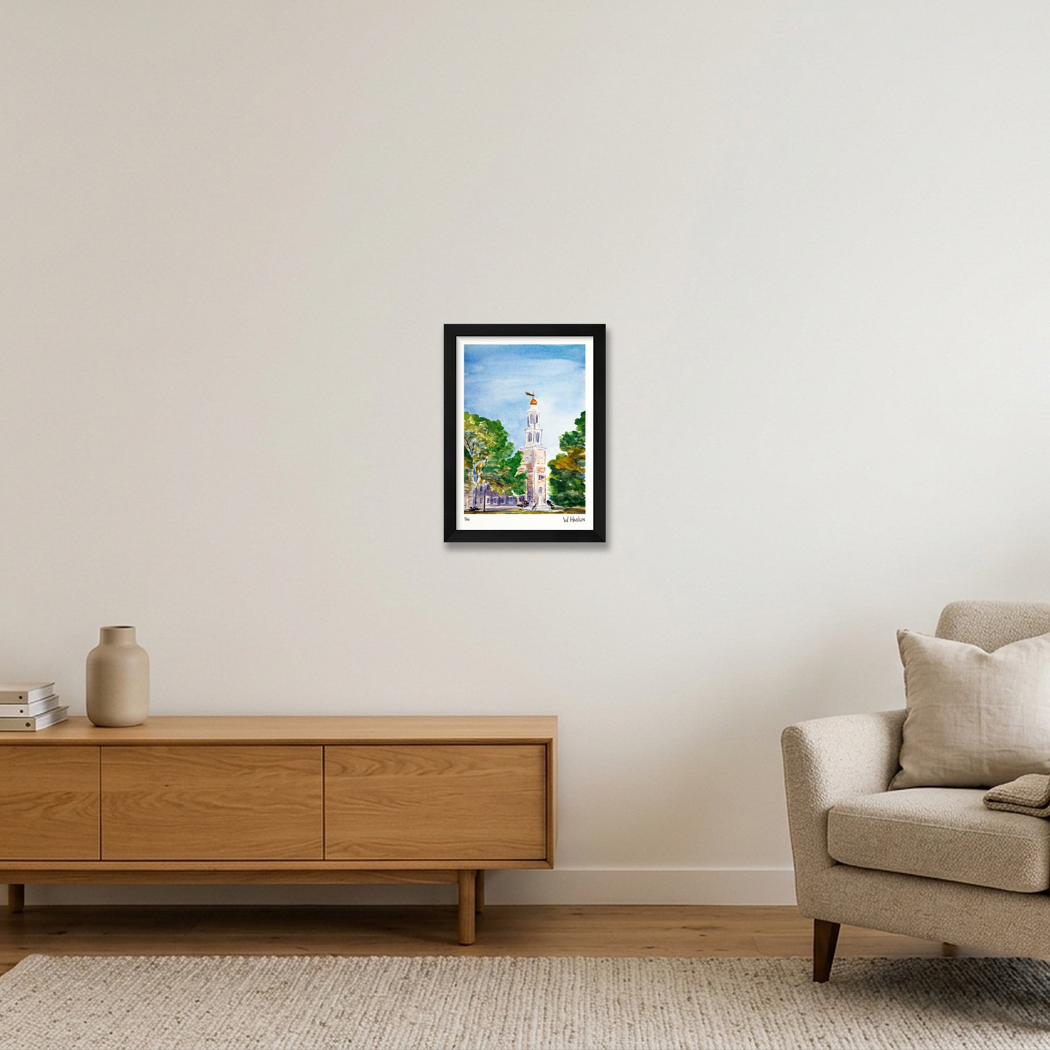 Hamilton College Chapel — A4 (21×30cm, 8×12") Black Frame