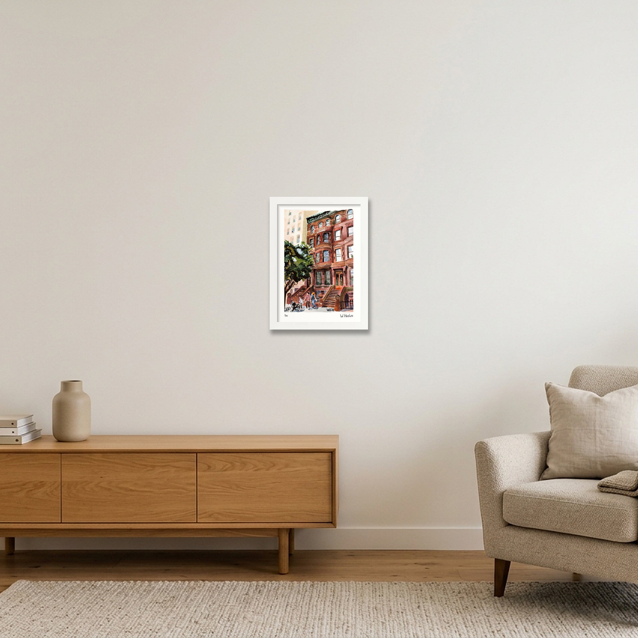 Monty's House — A4 (21×30cm, 8×12") White Frame