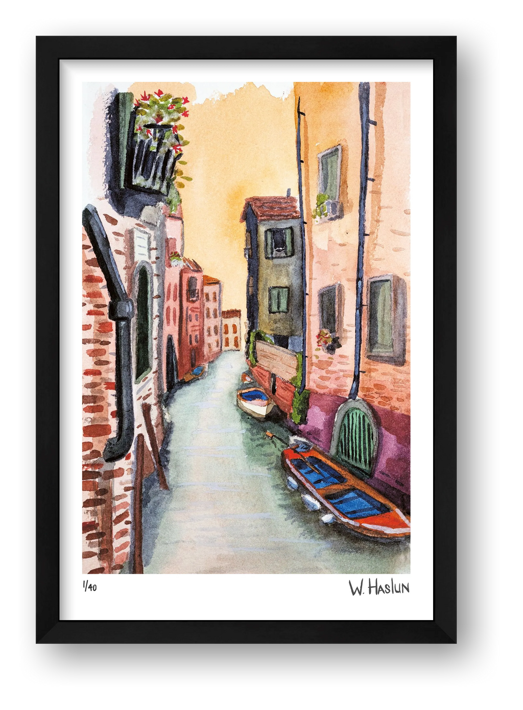 Venice Canal — framed