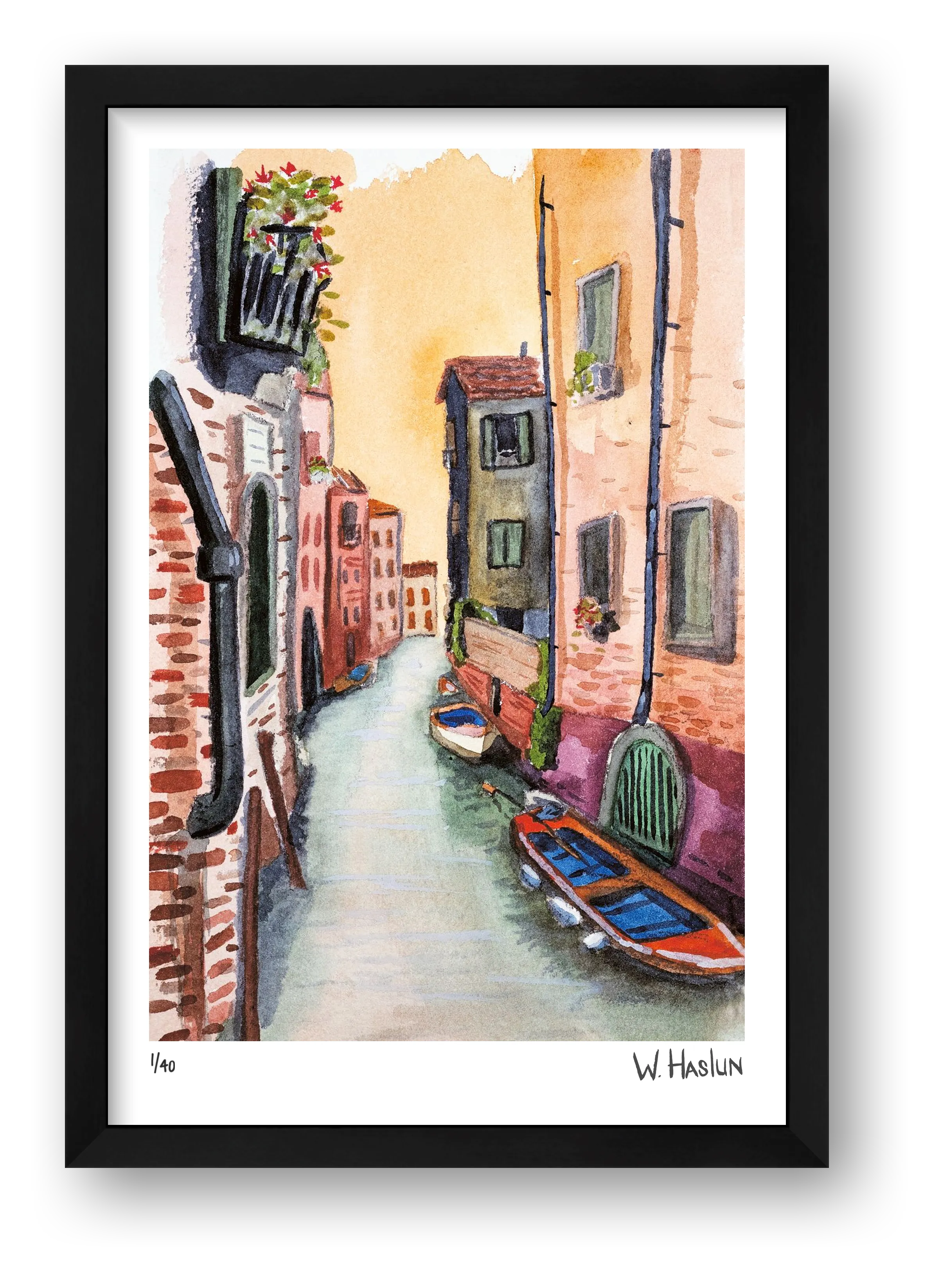 Venice Canal — framed