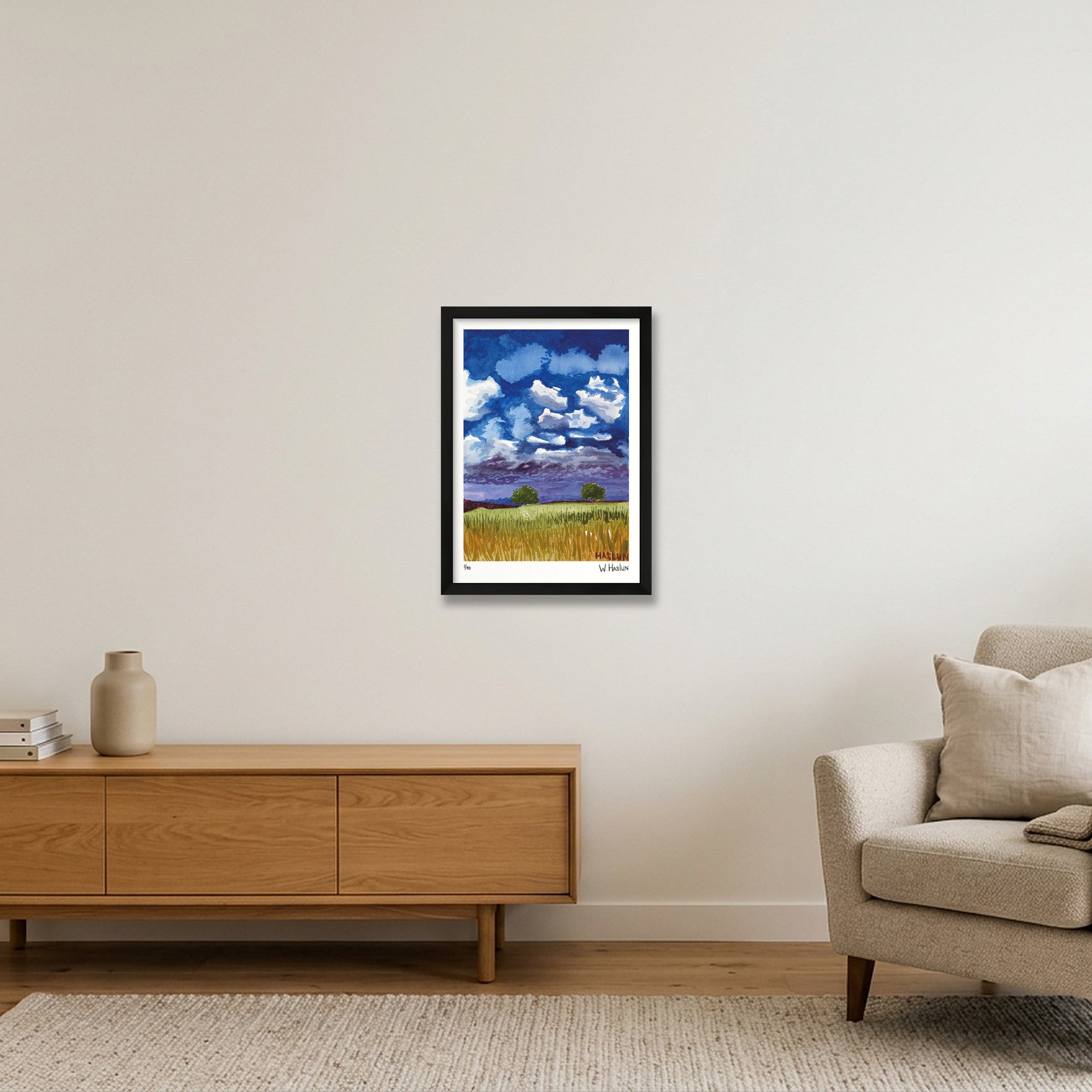Summer Fields — A3 (30×42cm, 12×17") Black Frame