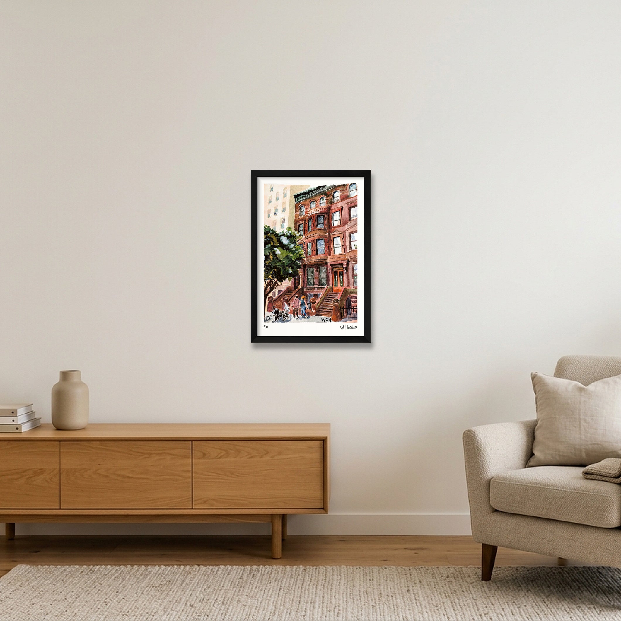 Monty's House — 30×45cm, 12×18" Black Frame