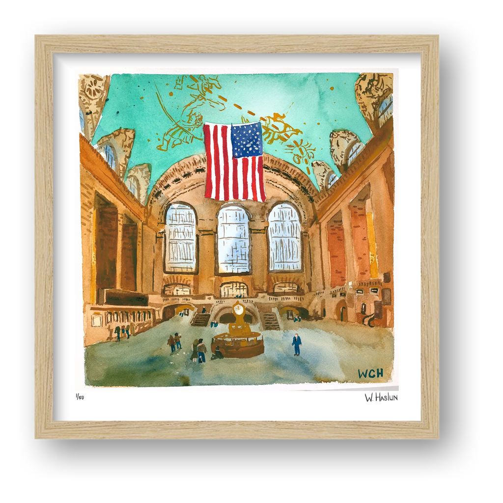 Grand Central Ticket Booth — framed