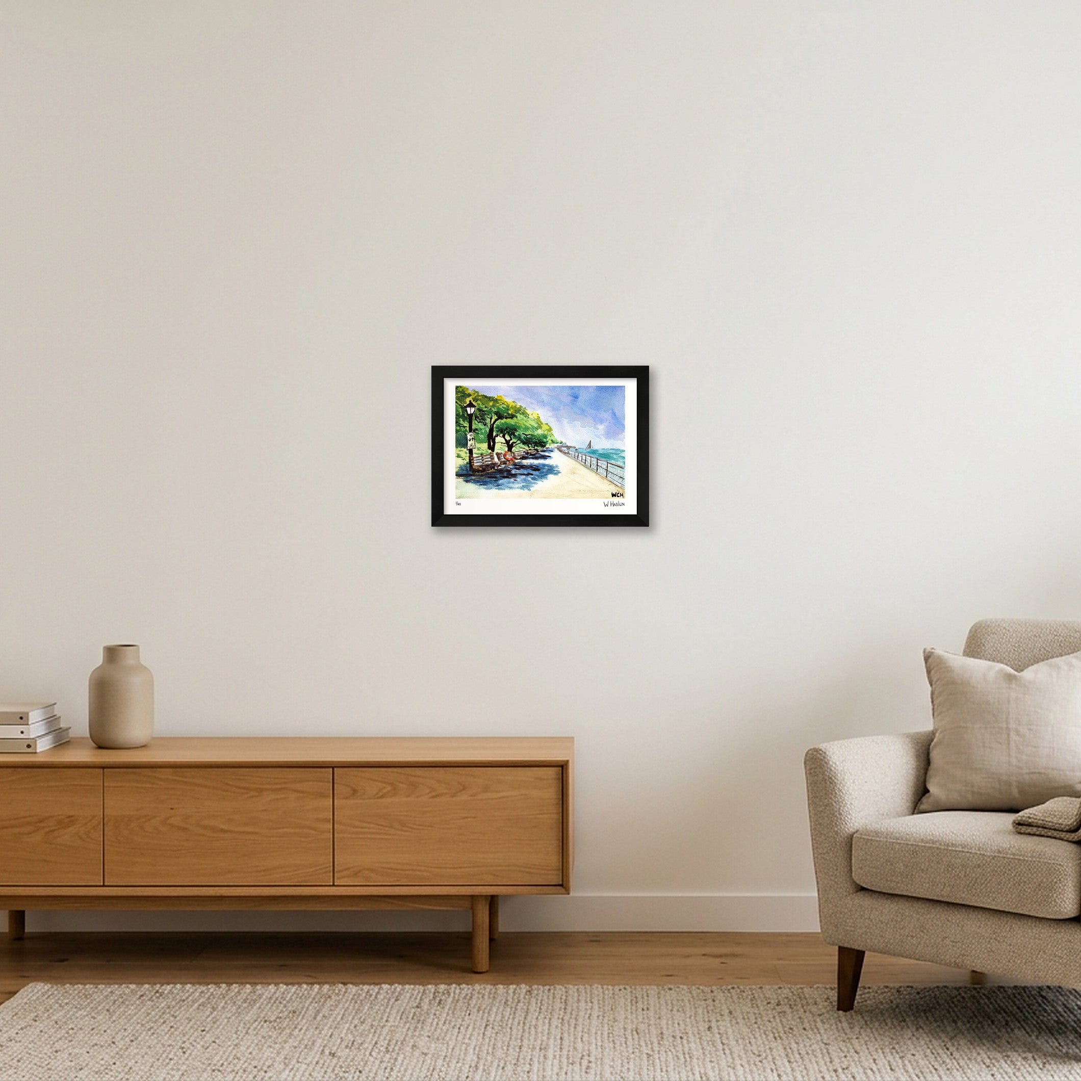 Riverside Park Read — A4 (30×21cm, 12×8") Black Frame