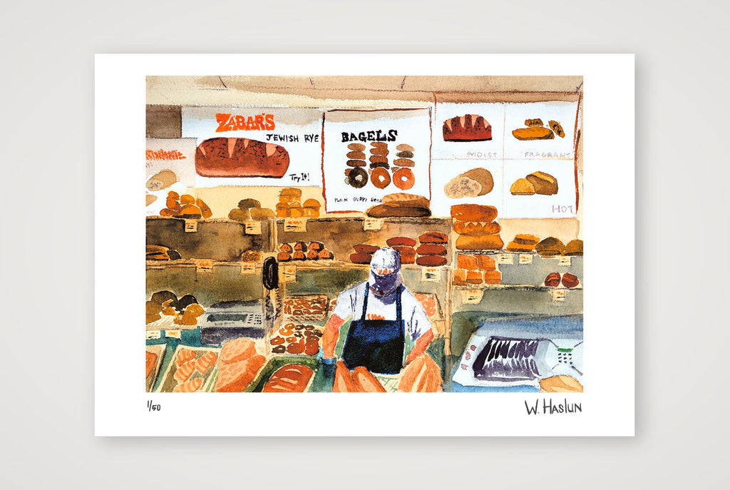 Zabar's Bakery — A4 (30×21cm, 12×8") Print only