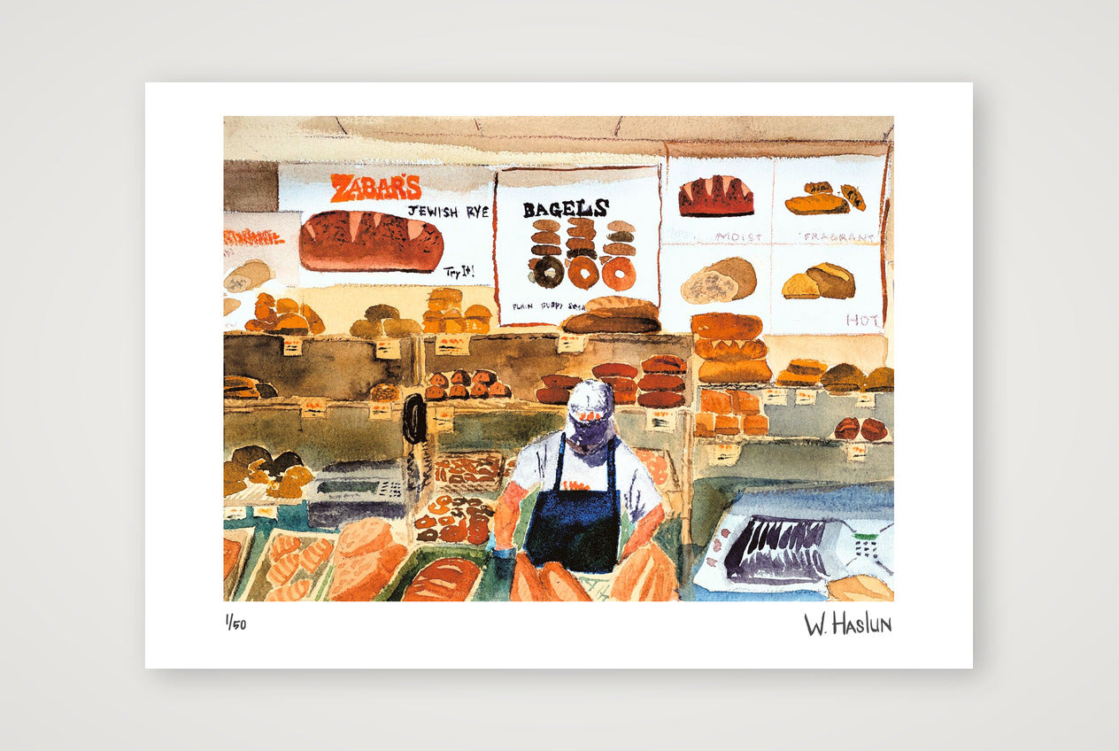 Zabar's Bakery — A4 (30×21cm, 12×8") Print only