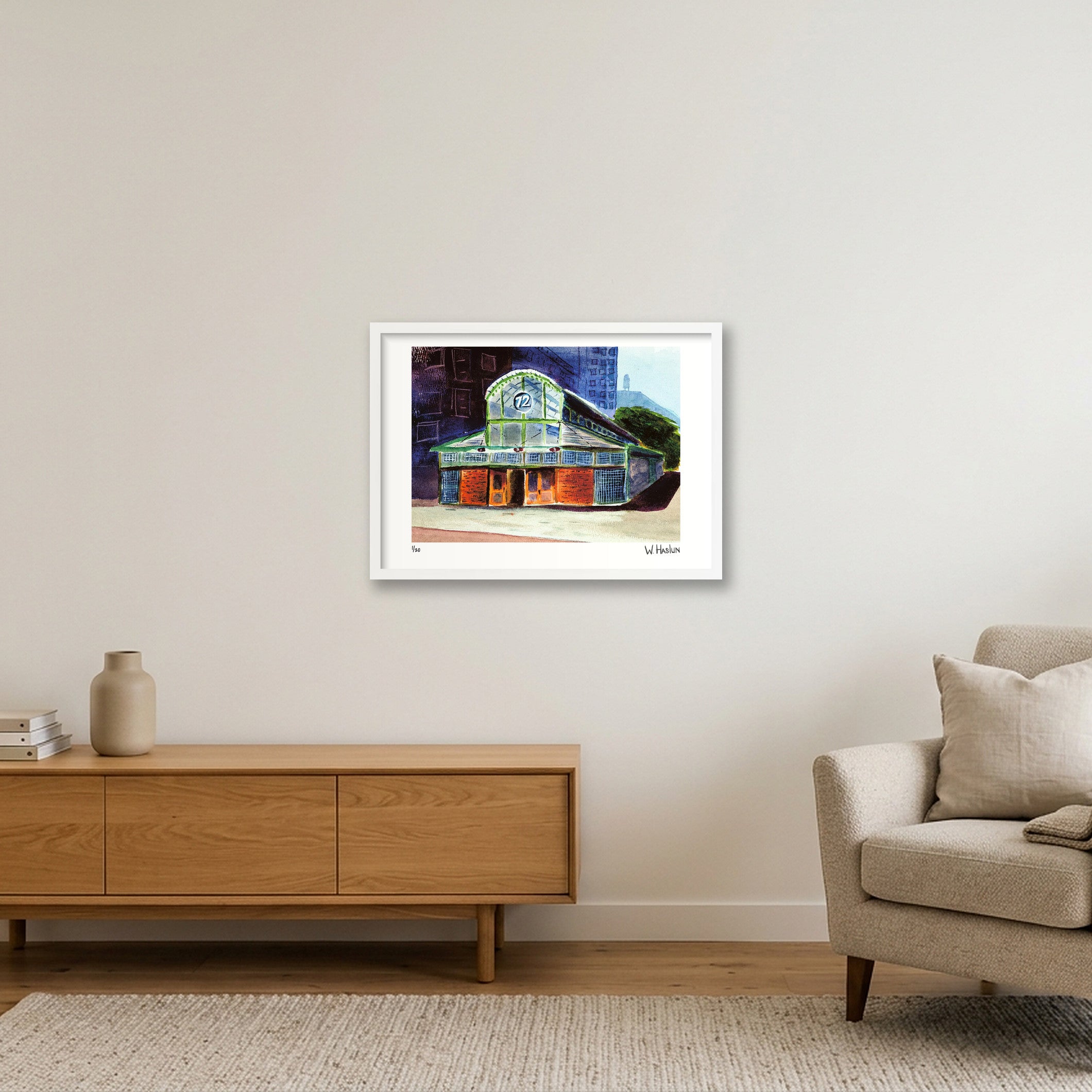 West 72nd Street Subway — 59×42cm, 23×17" White Frame