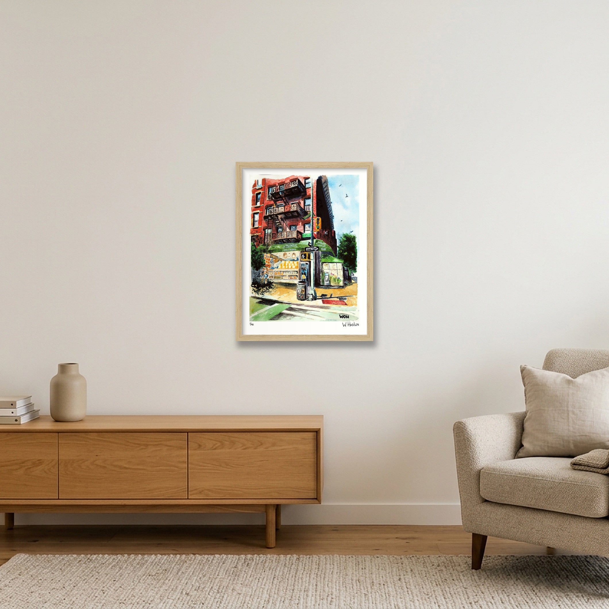Milano Market — 30×40cm, 12×16" Oak Frame