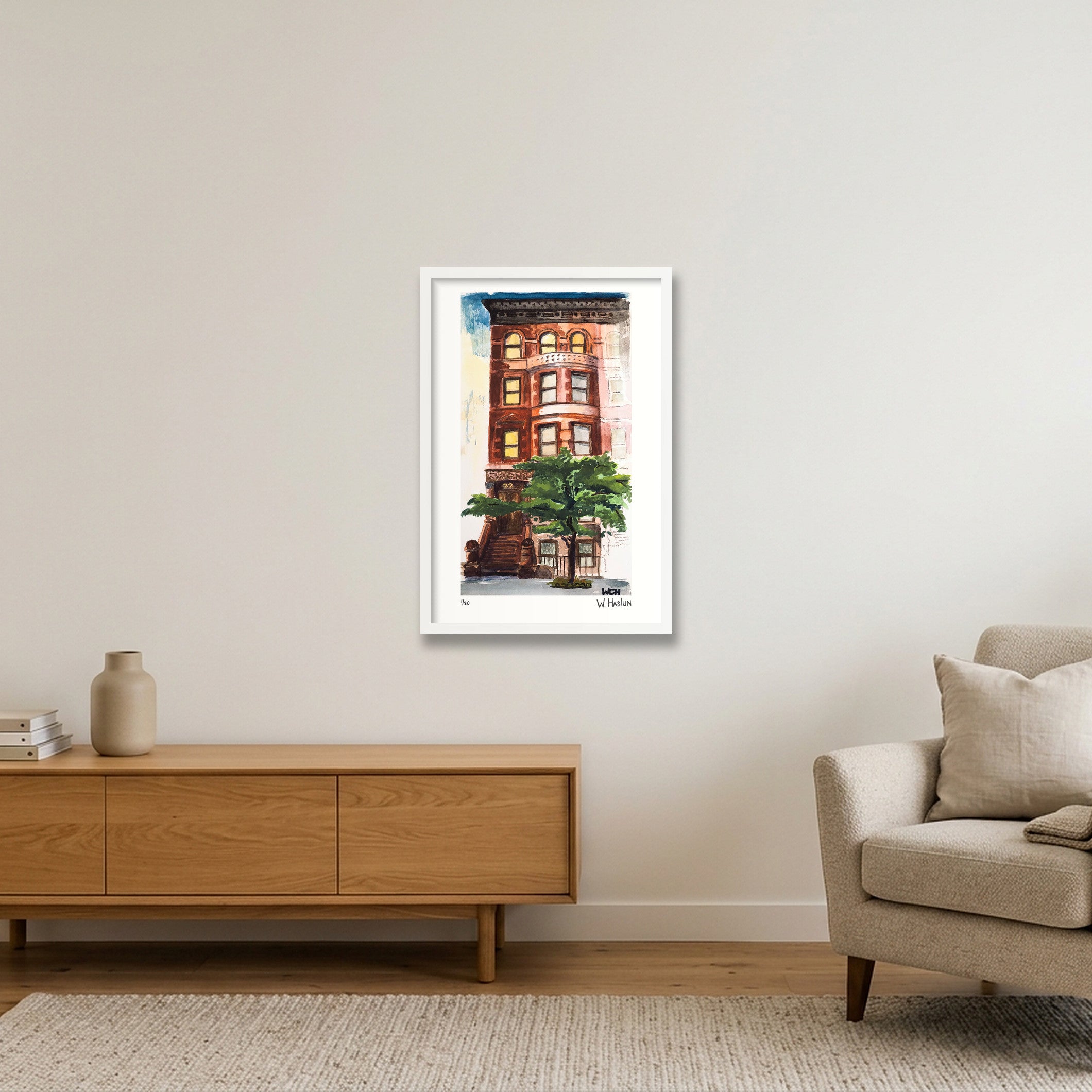The Pigpen — 40×60cm, 16×24" White Frame