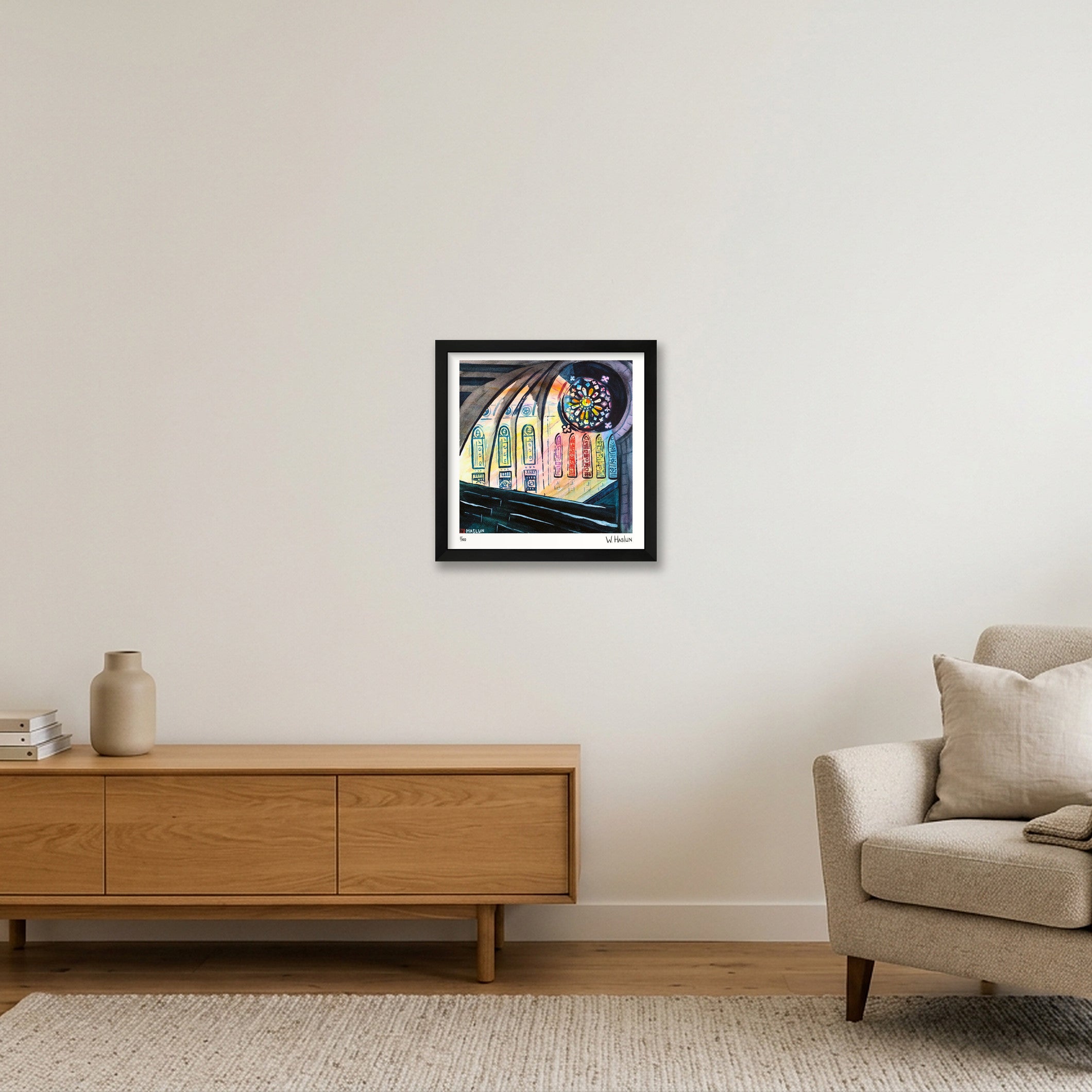 Divine Light — 30×30cm, 12×12" Black Frame
