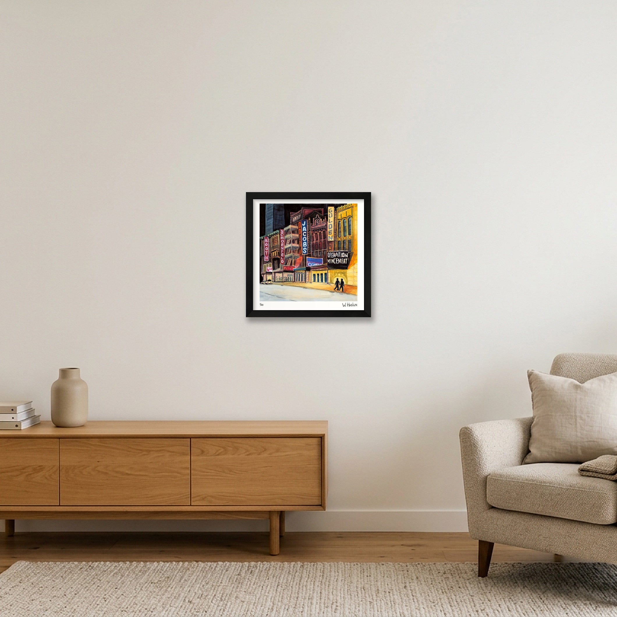 Broadway Marquees — 30×30cm, 12×12" Black Frame