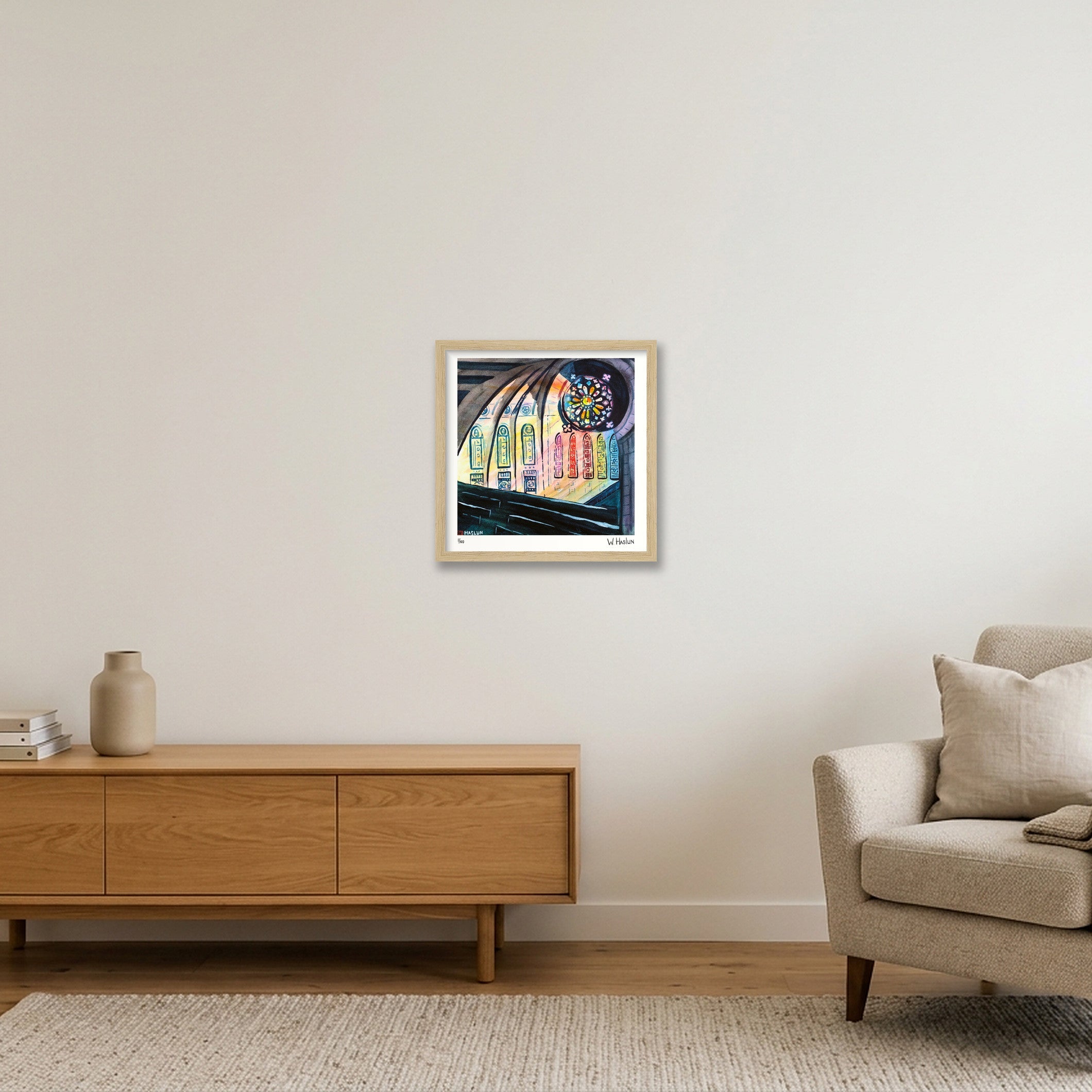 Divine Light — 30×30cm, 12×12" Oak Frame