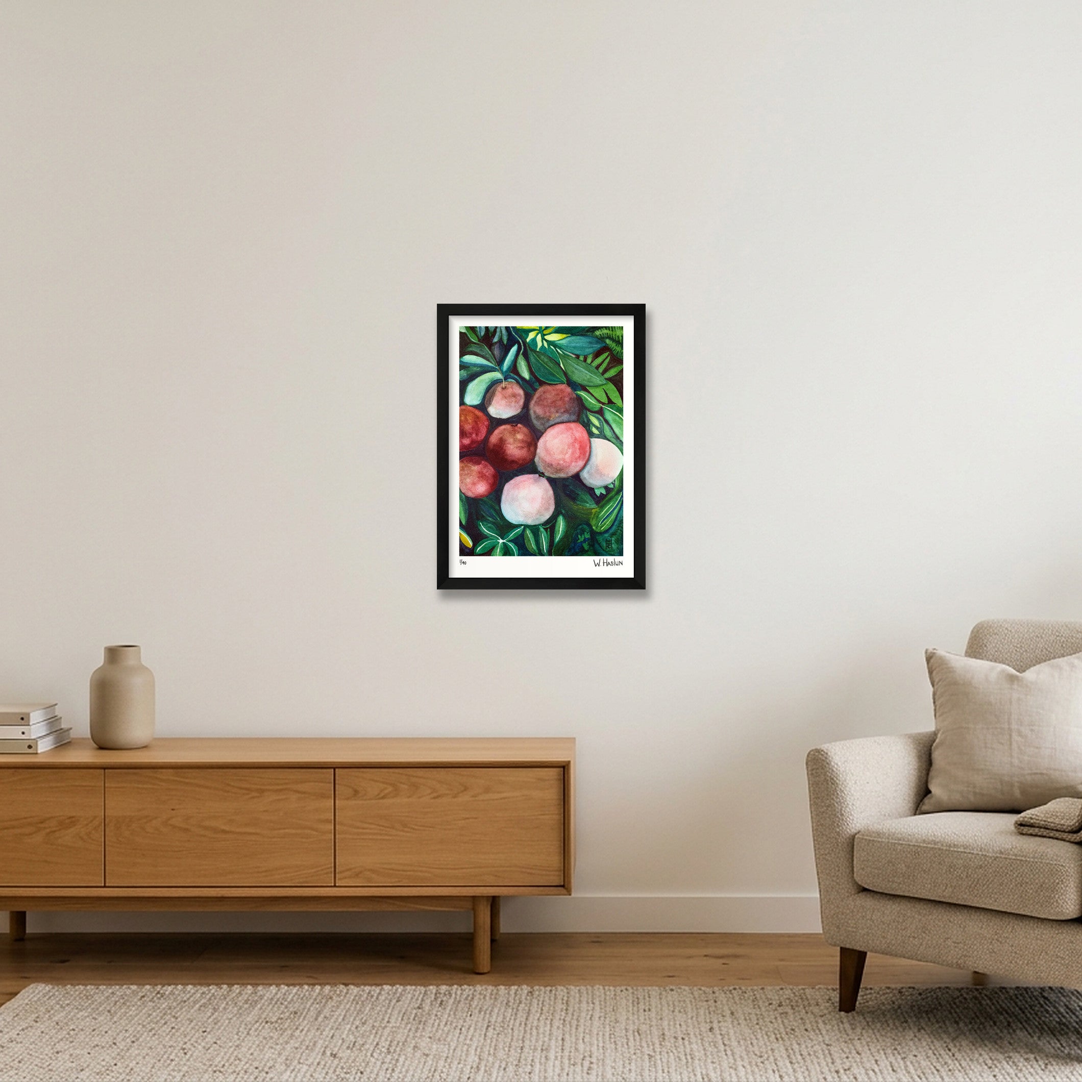 Pomegranates — A3 (30×42cm, 12×17") Black Frame