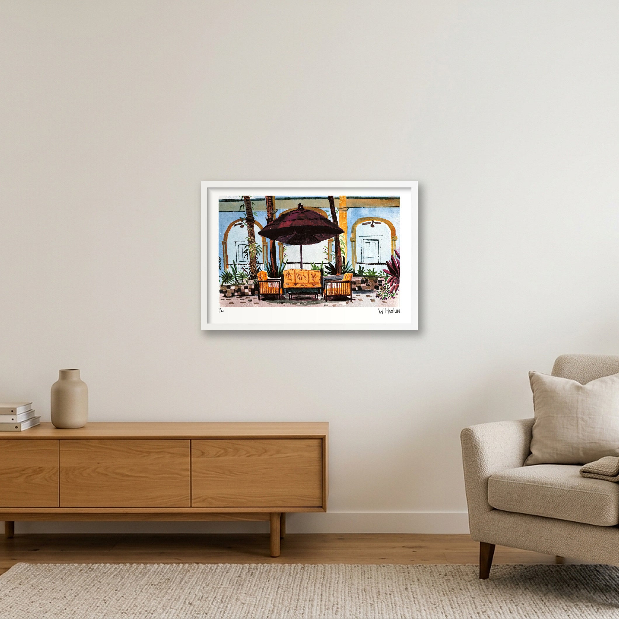 Guayaquil Hotel — 60×40cm, 24×16" White Frame