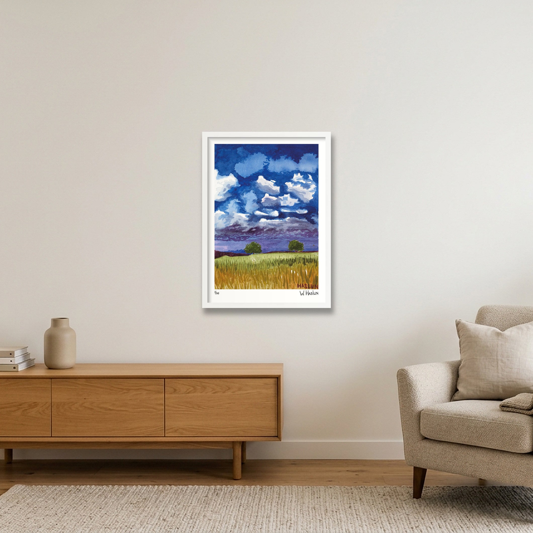 Summer Fields — 42×59cm, 17×23" White Frame