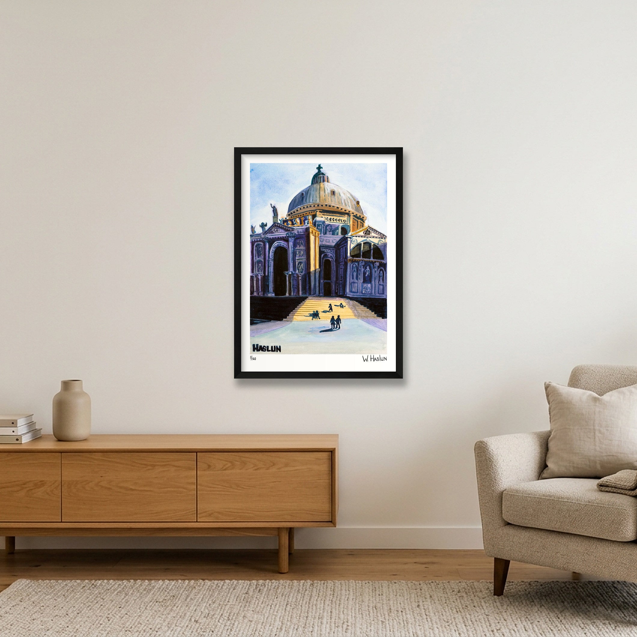 Santa Maria della Salute — 42×59cm, 17×23" Black Frame