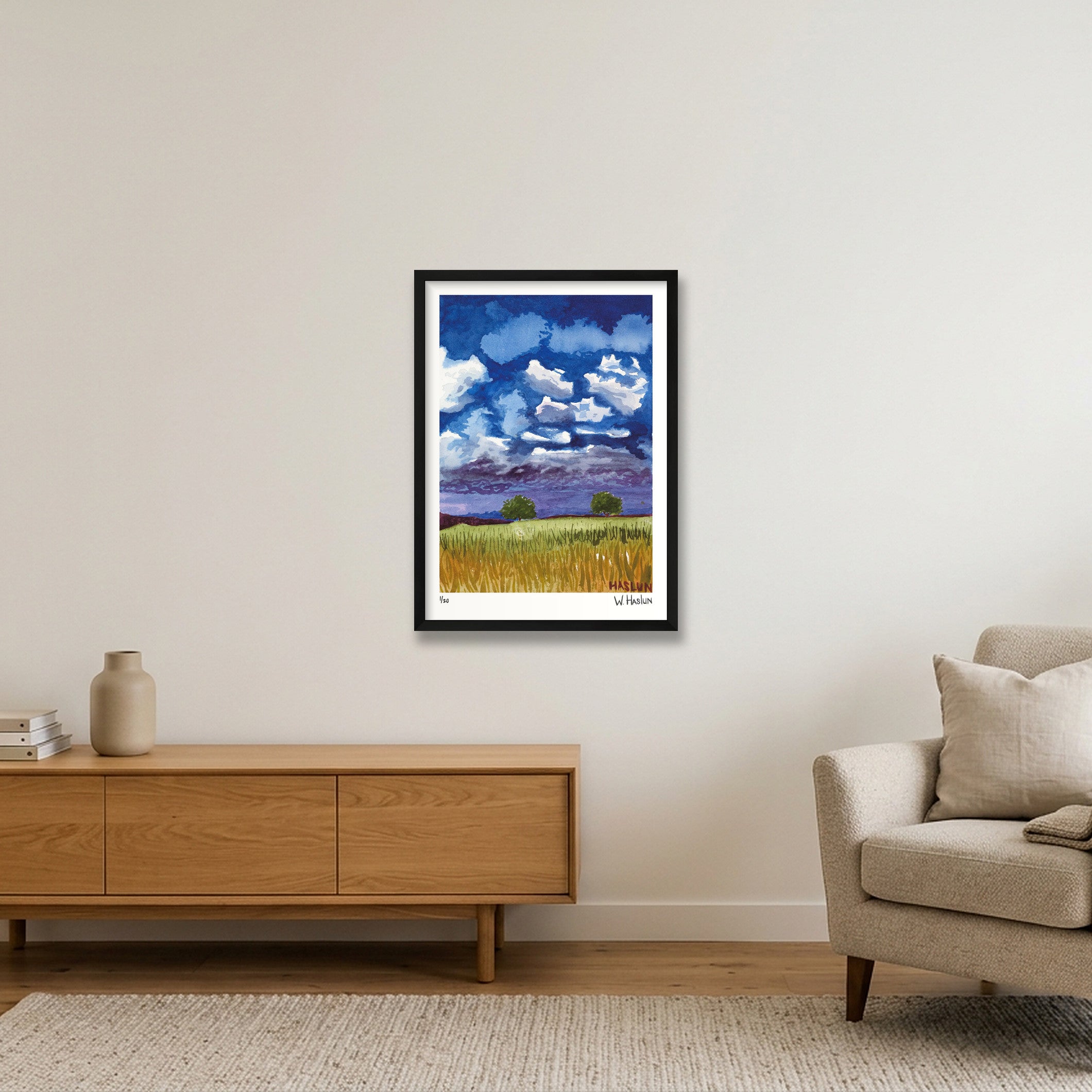Summer Fields — 42×59cm, 17×23" Black Frame