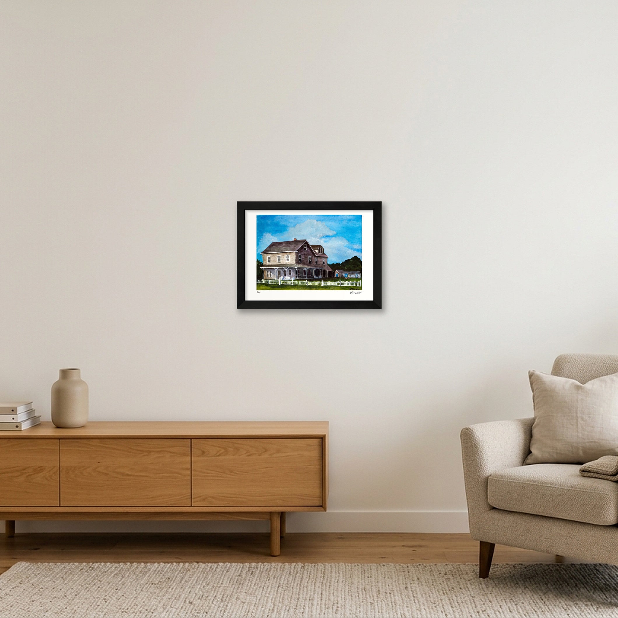Summer Hill House — A4 (30×21cm, 12×8") Black Frame
