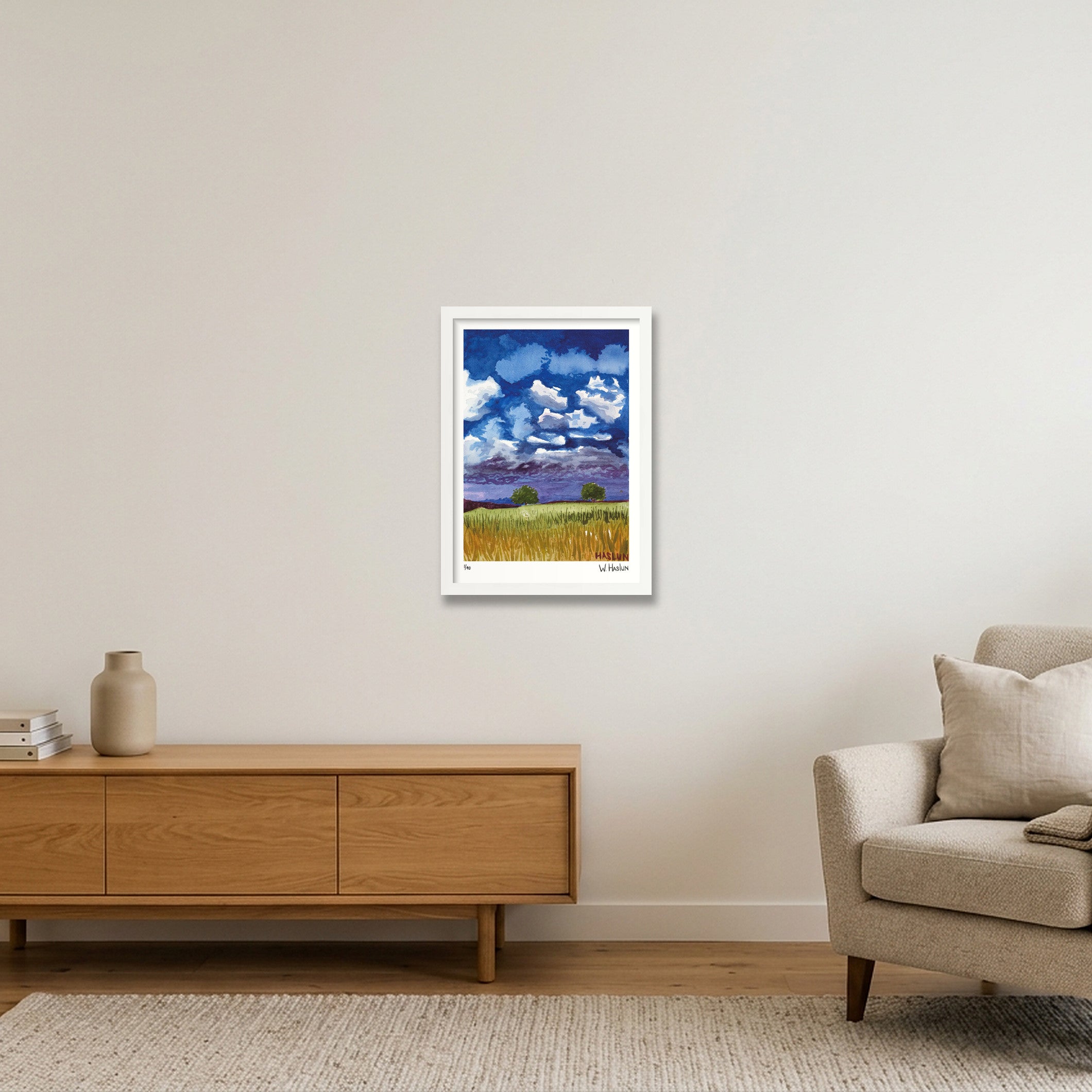Summer Fields — A3 (30×42cm, 12×17") White Frame