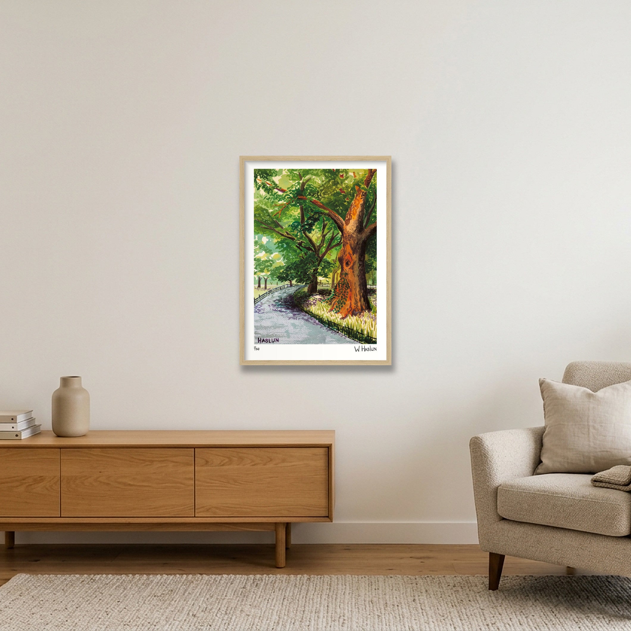 Central Park Tree Eye — 42×59cm, 17×23" Oak Frame