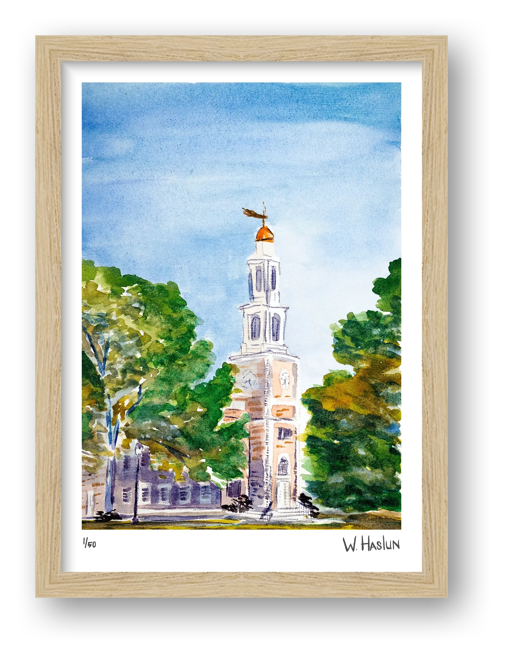 Hamilton College Chapel — framed