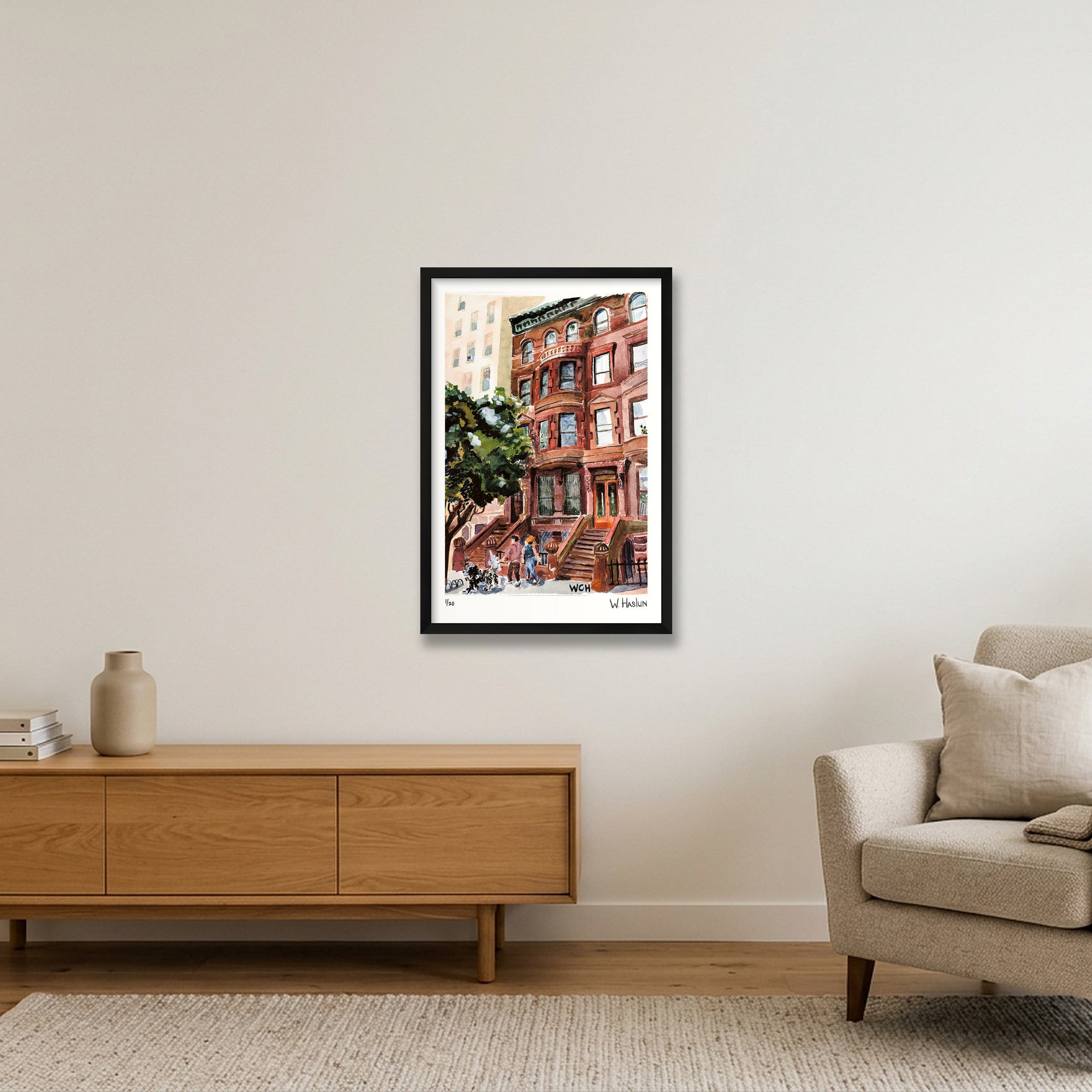 Monty's House — 40×60cm, 16×24" Black Frame
