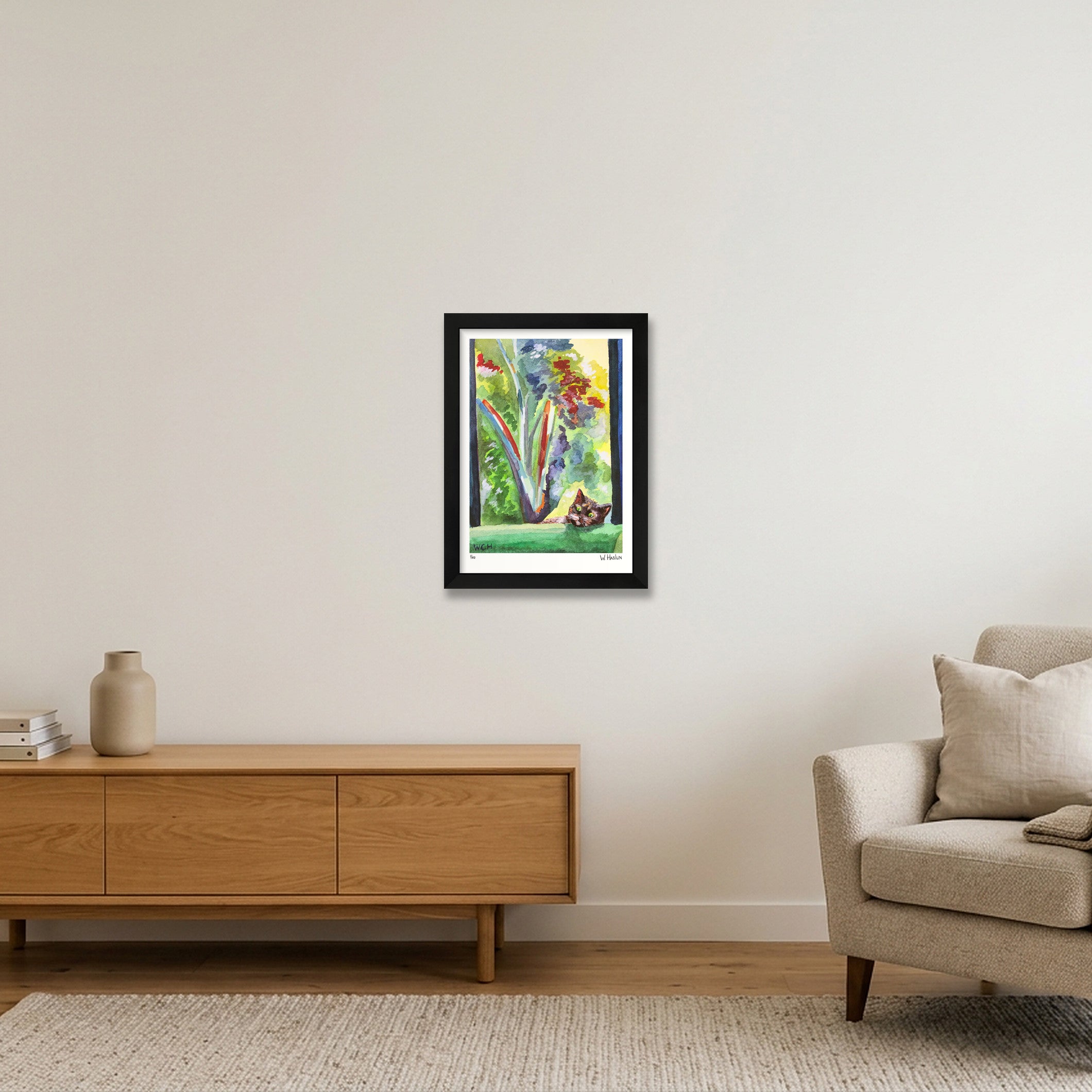 Julia's Cat — A4 (21×30cm, 8×12") Black Frame