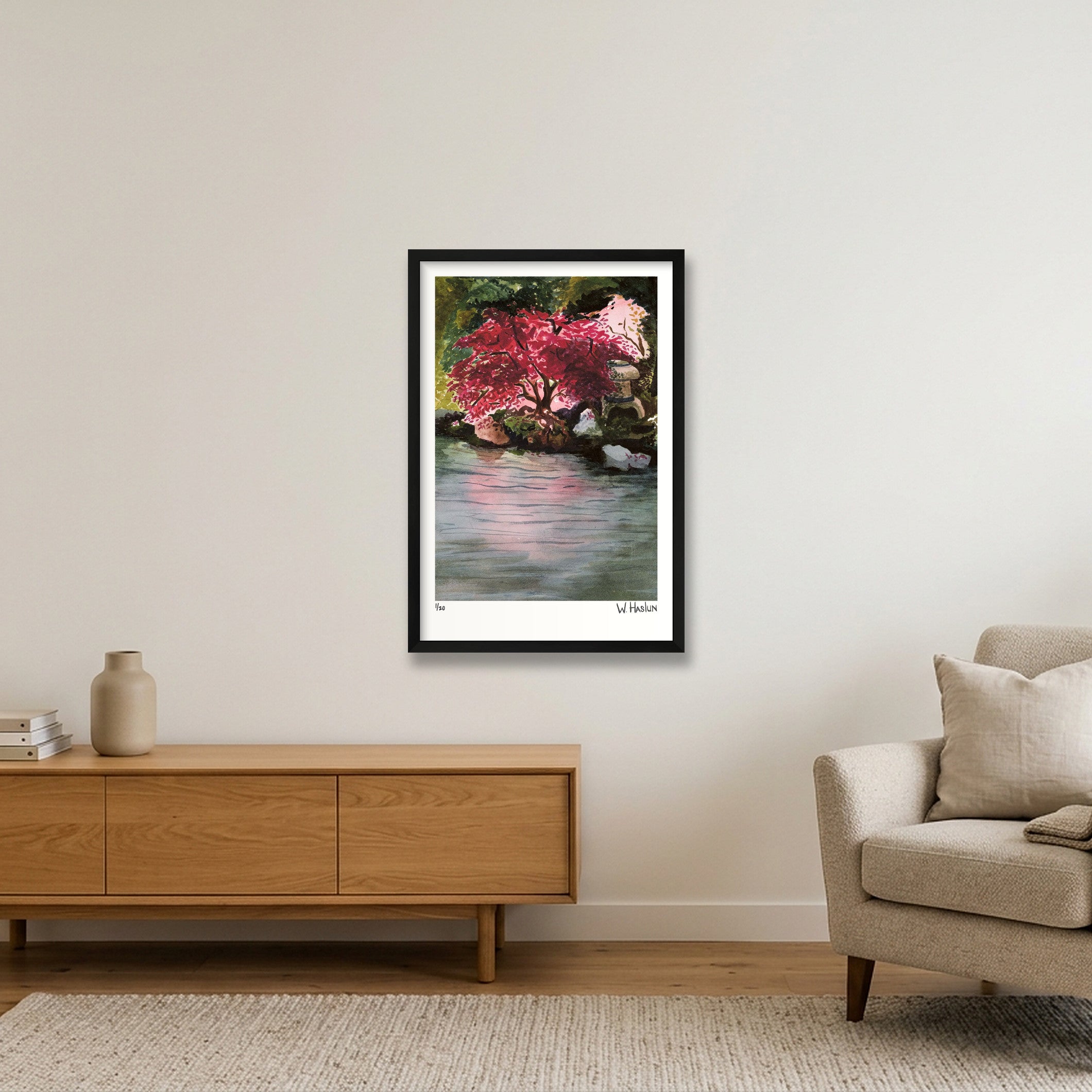 Japanese Maple — 40×60cm, 16×24" Black Frame