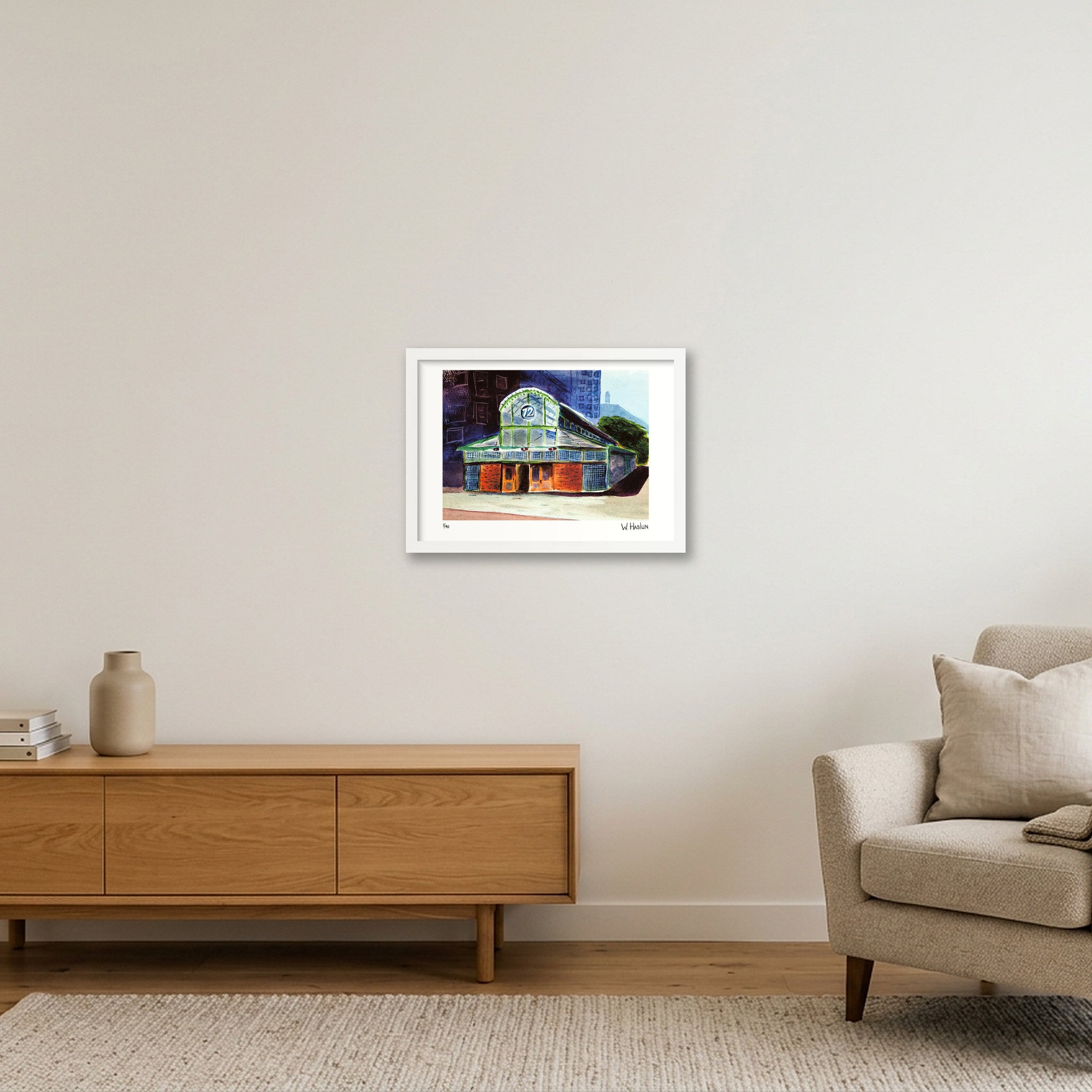 West 72nd Street Subway — A3 (42×30cm, 17×12") White Frame