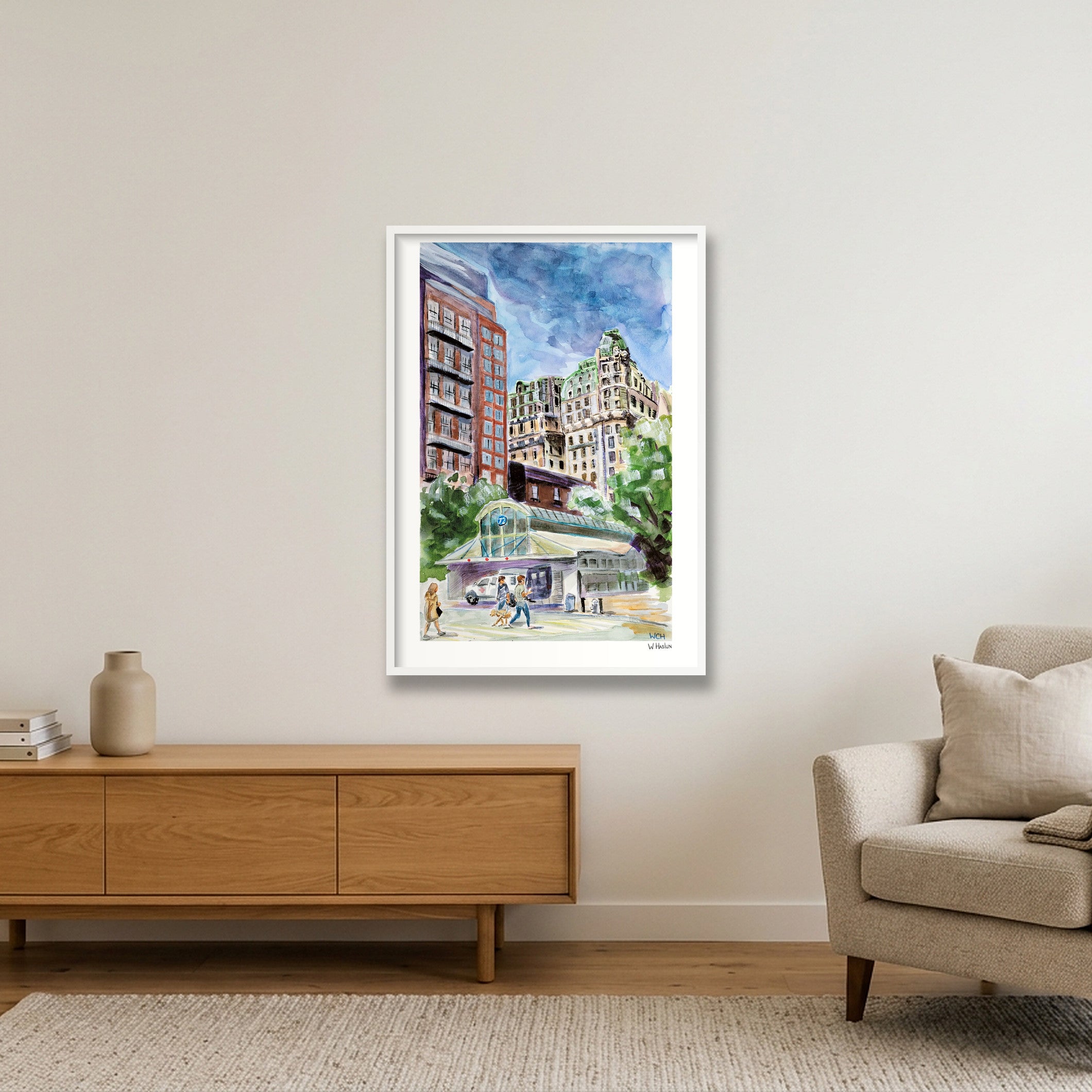 The Ansonia — 70×100cm, 28×39" White Frame