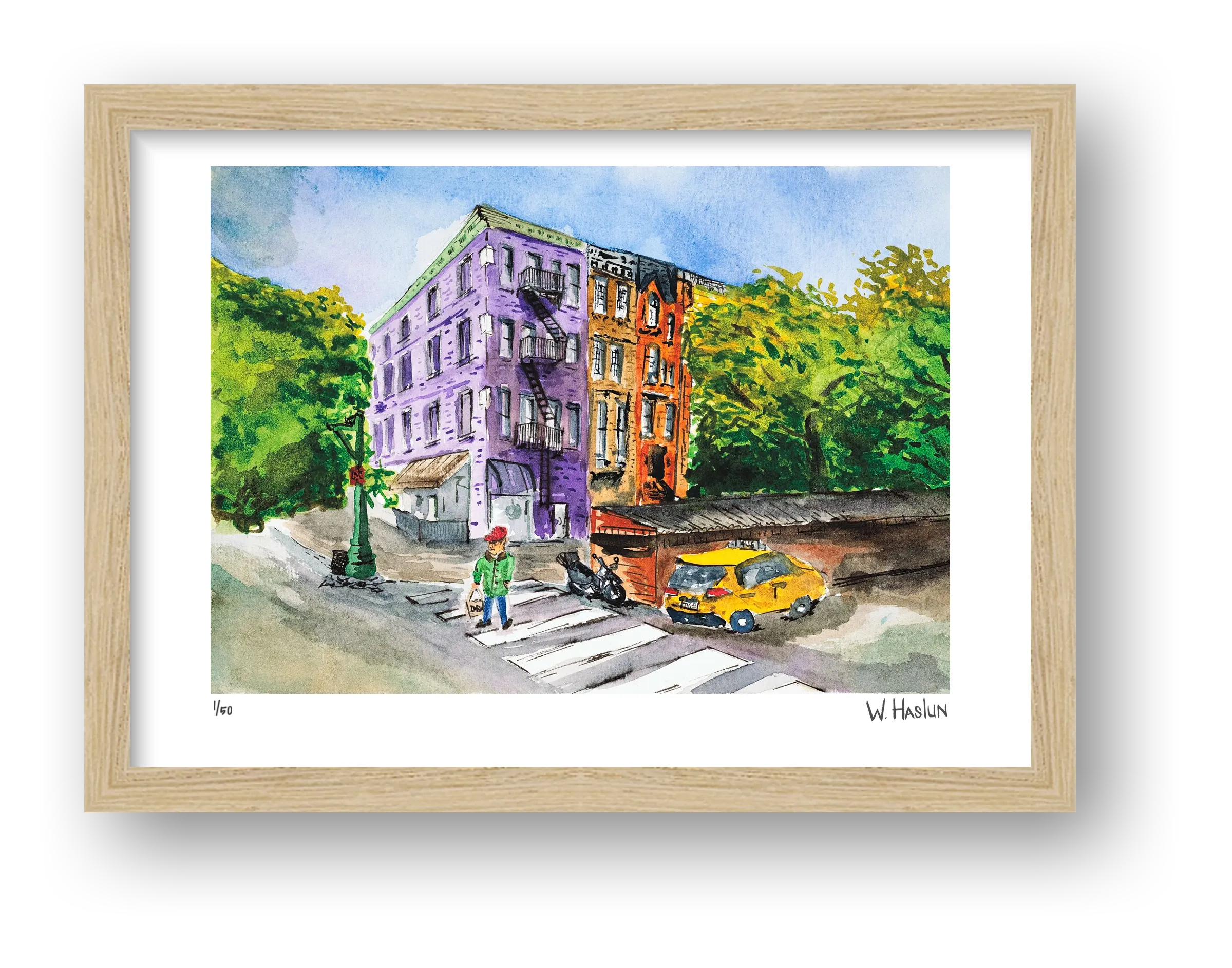 Purple Building on W73rd — framed