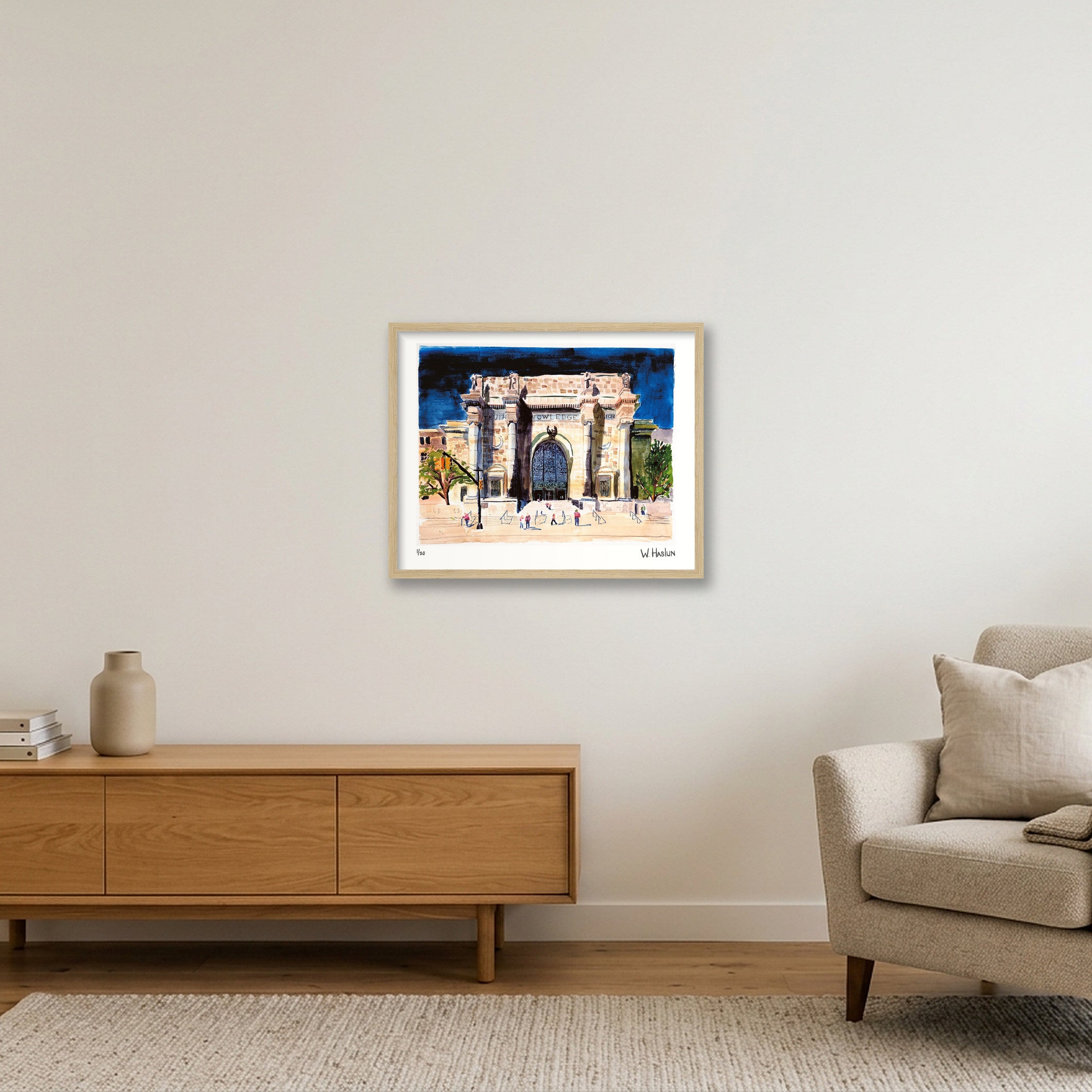 American Museum of Natural History — 50×40cm, 20×16" Oak Frame