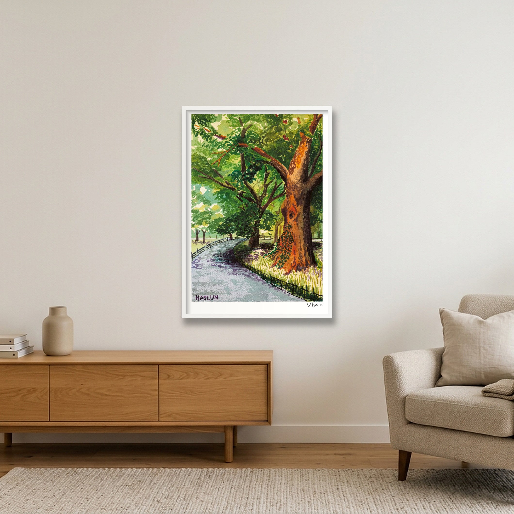 Central Park Tree Eye — 70×100cm, 28×39" White Frame