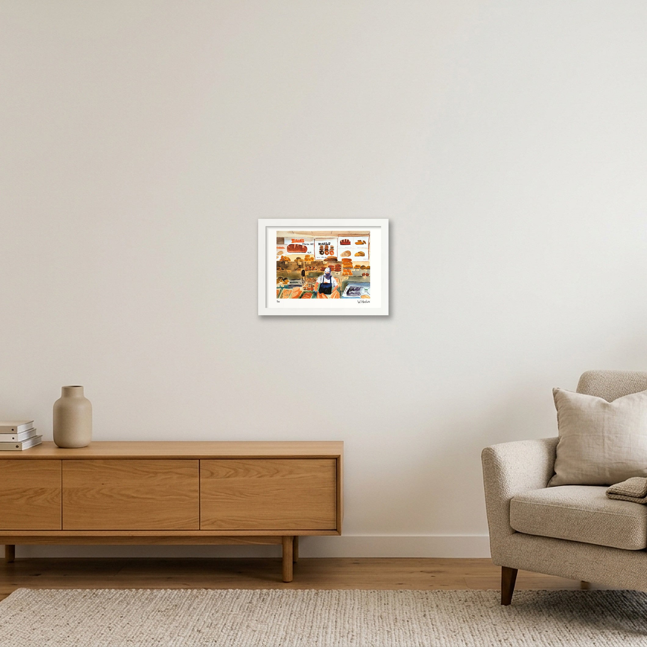 Zabar's Bakery — A4 (30×21cm, 12×8") White Frame