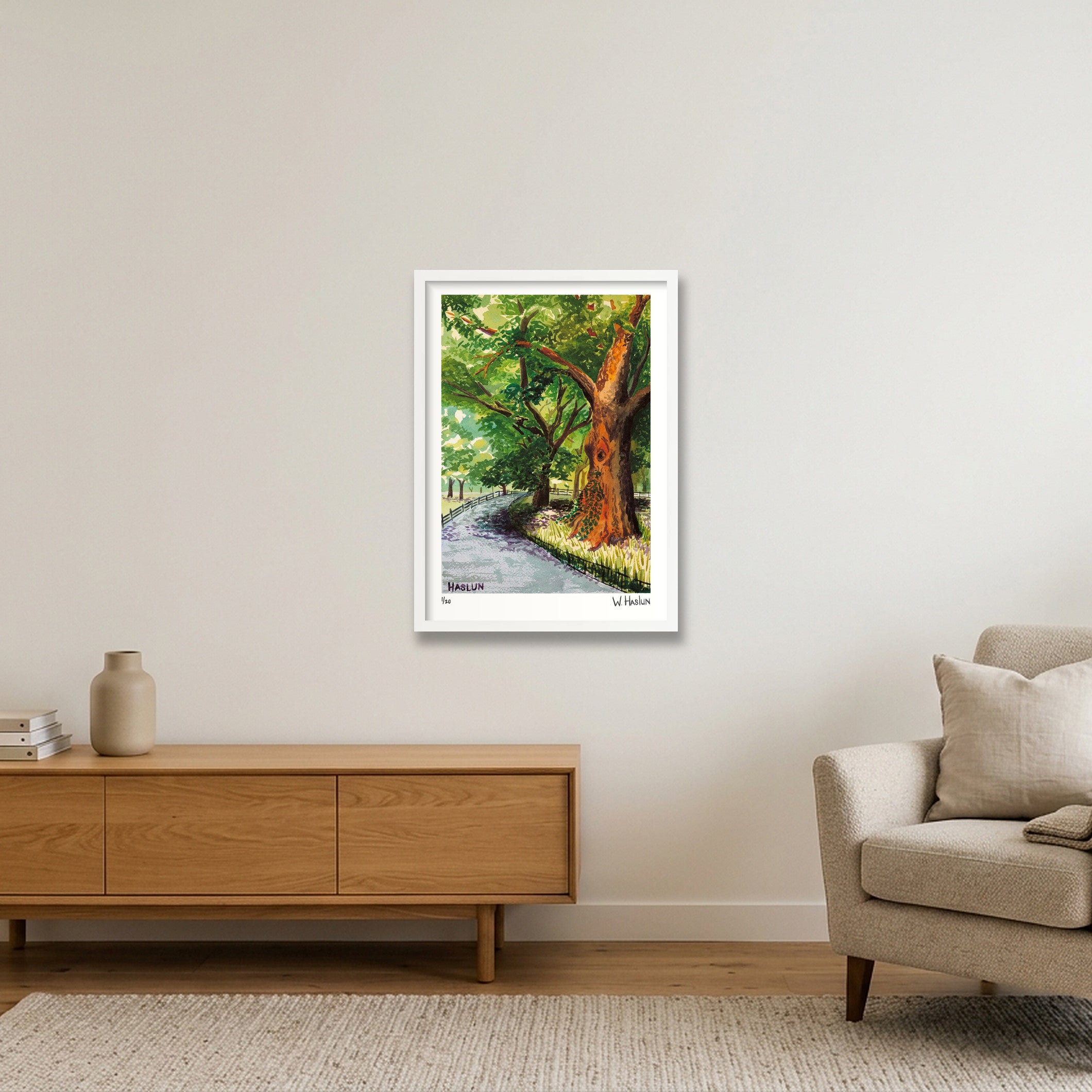 Central Park Tree Eye — 42×59cm, 17×23" White Frame