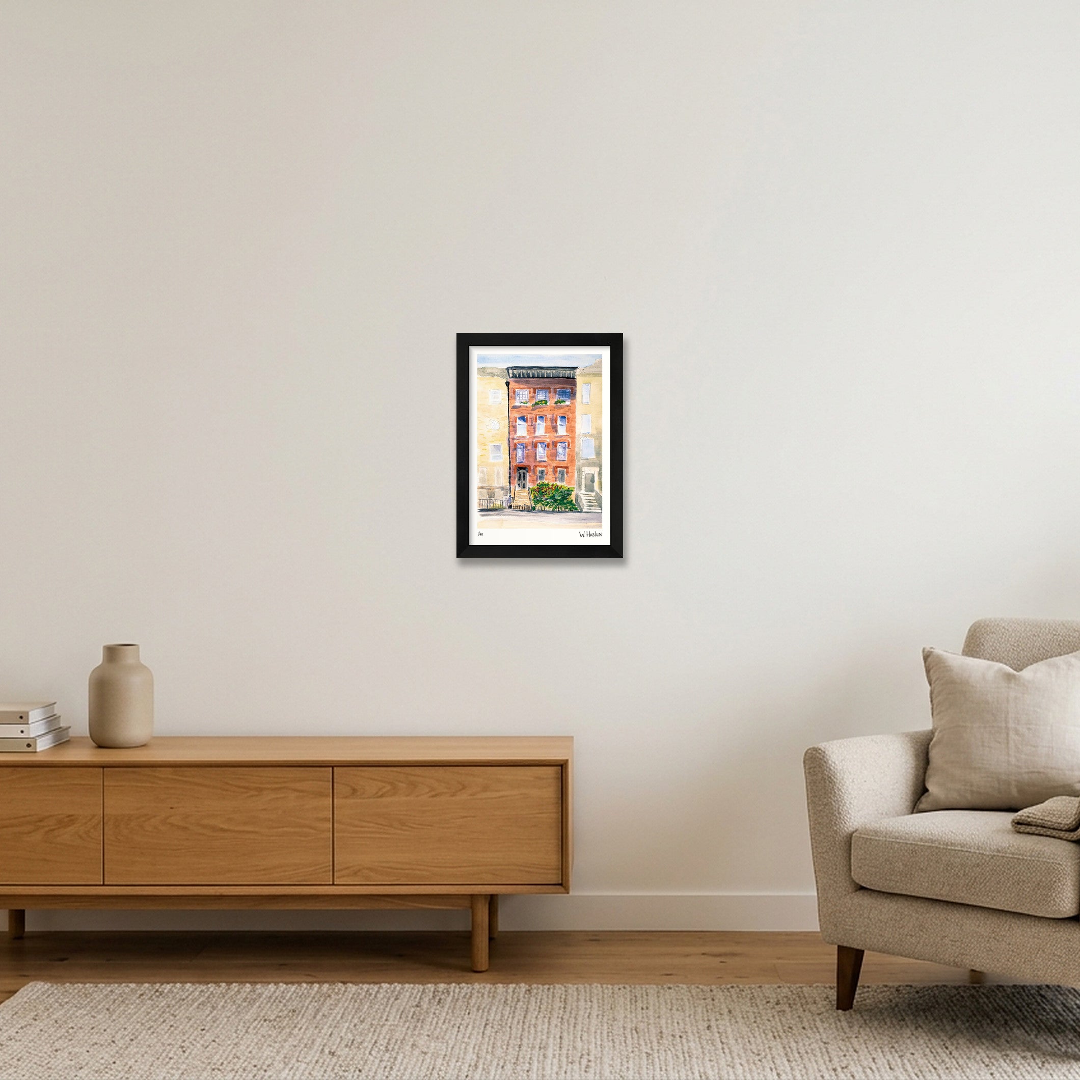 Brownstone No 1 — A4 (21×30cm, 8×12") Black Frame