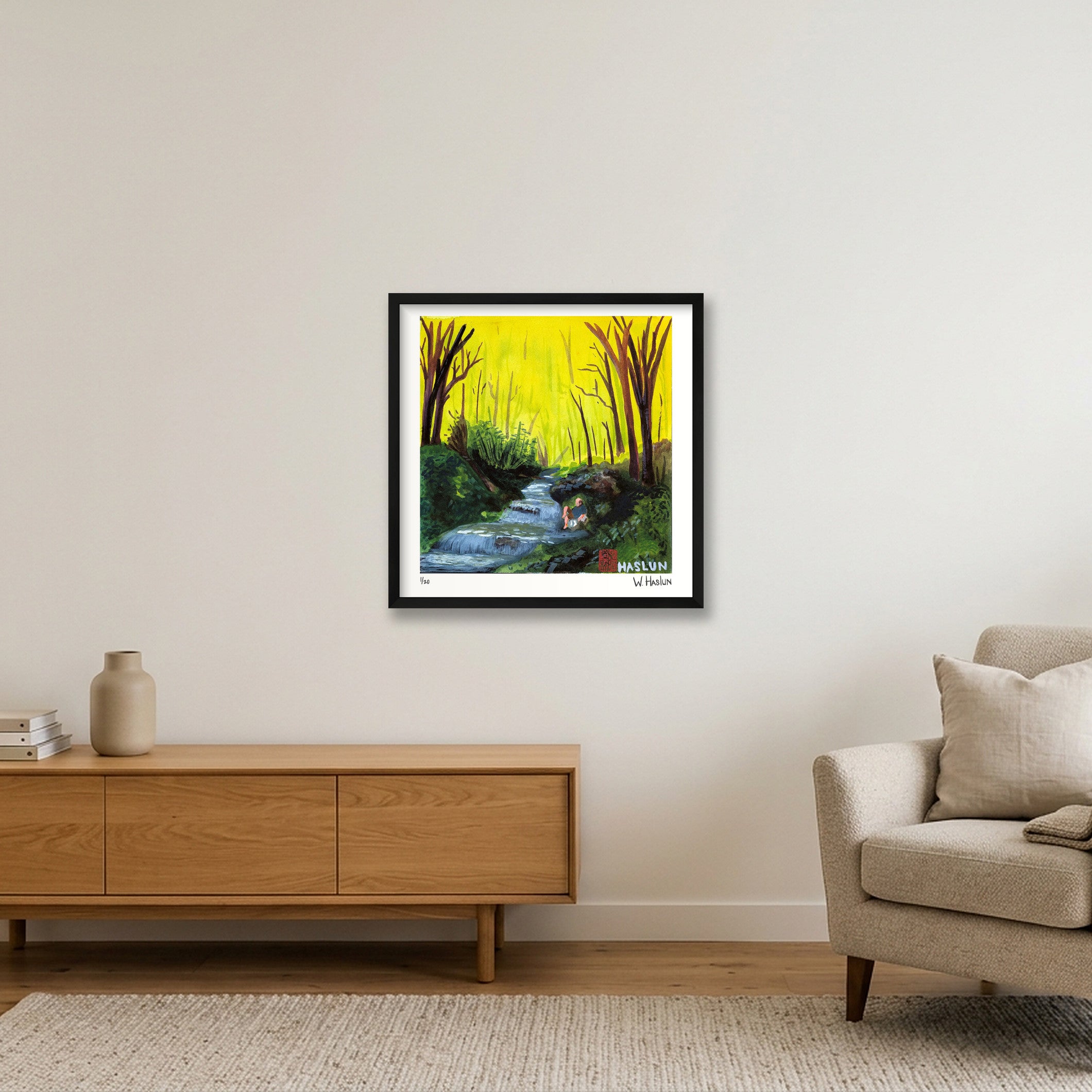 Forest Spring — 50×50cm, 20×20" Black Frame
